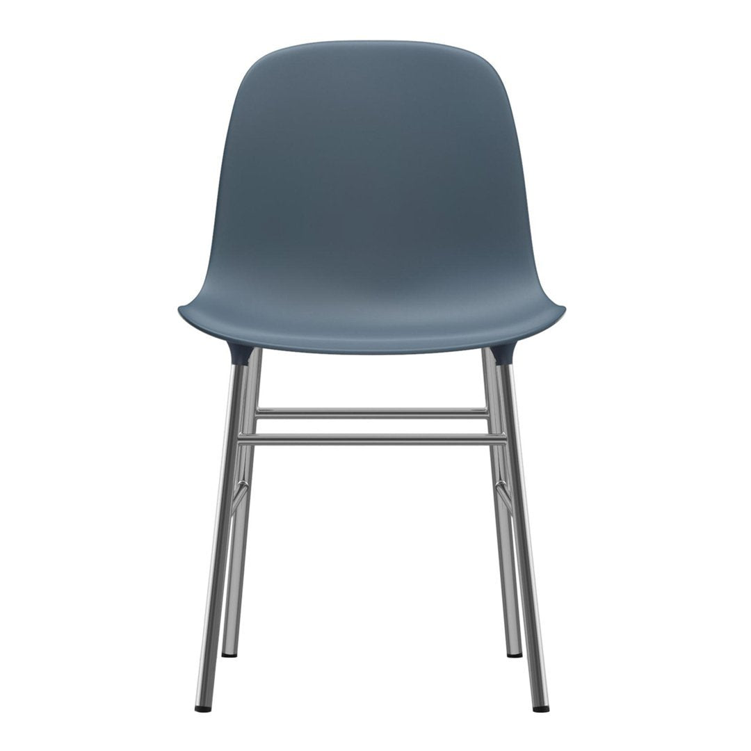 Modern Form Chair with Sturdy Metal Legs - Ergonomic Office & Home Seating for Work, Study, and Relaxation
