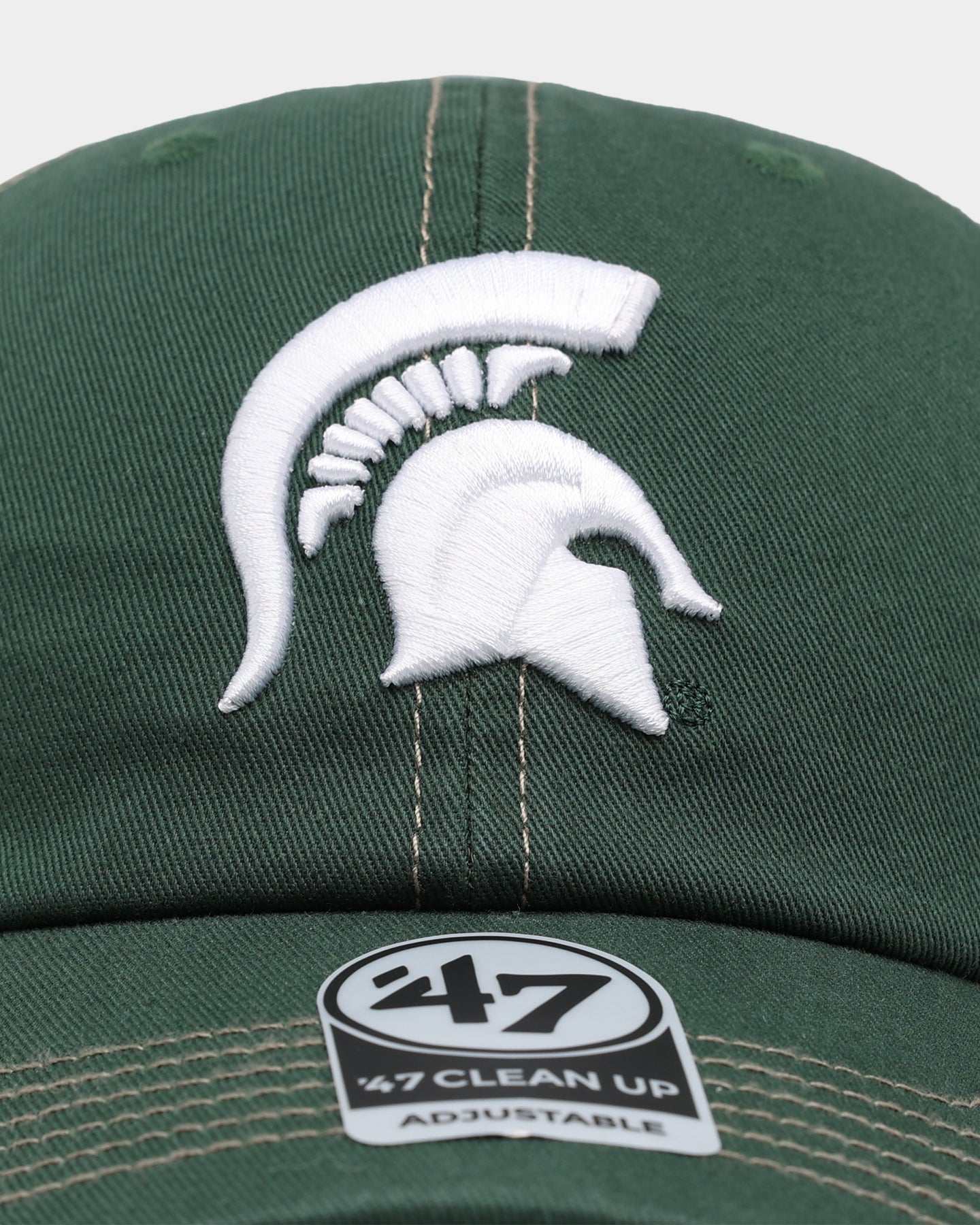 47 Brand Michigan State Spartans Trawler '47 Clean Up Strapback Dark Green Adjustable Hat - Perfect for Game Day, Tailgating & College Fan Apparel