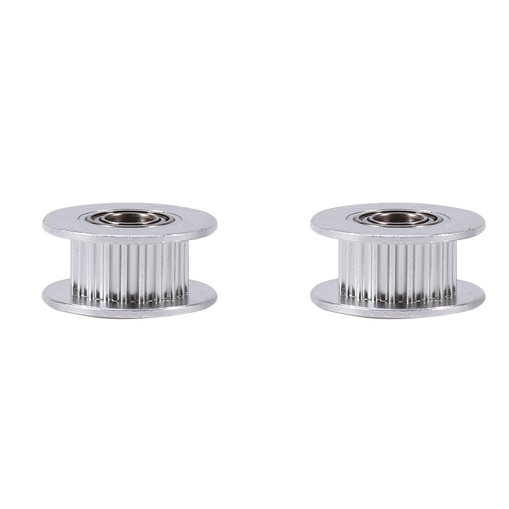 2Pcs 5mm ID Aluminum Timing Belt Idler Pulley with Bearing - Synchronous Wheel for 3D Printer Parts & CNC Machine Accessories | Perfect for Belt Tensioning & Motion Control Systems