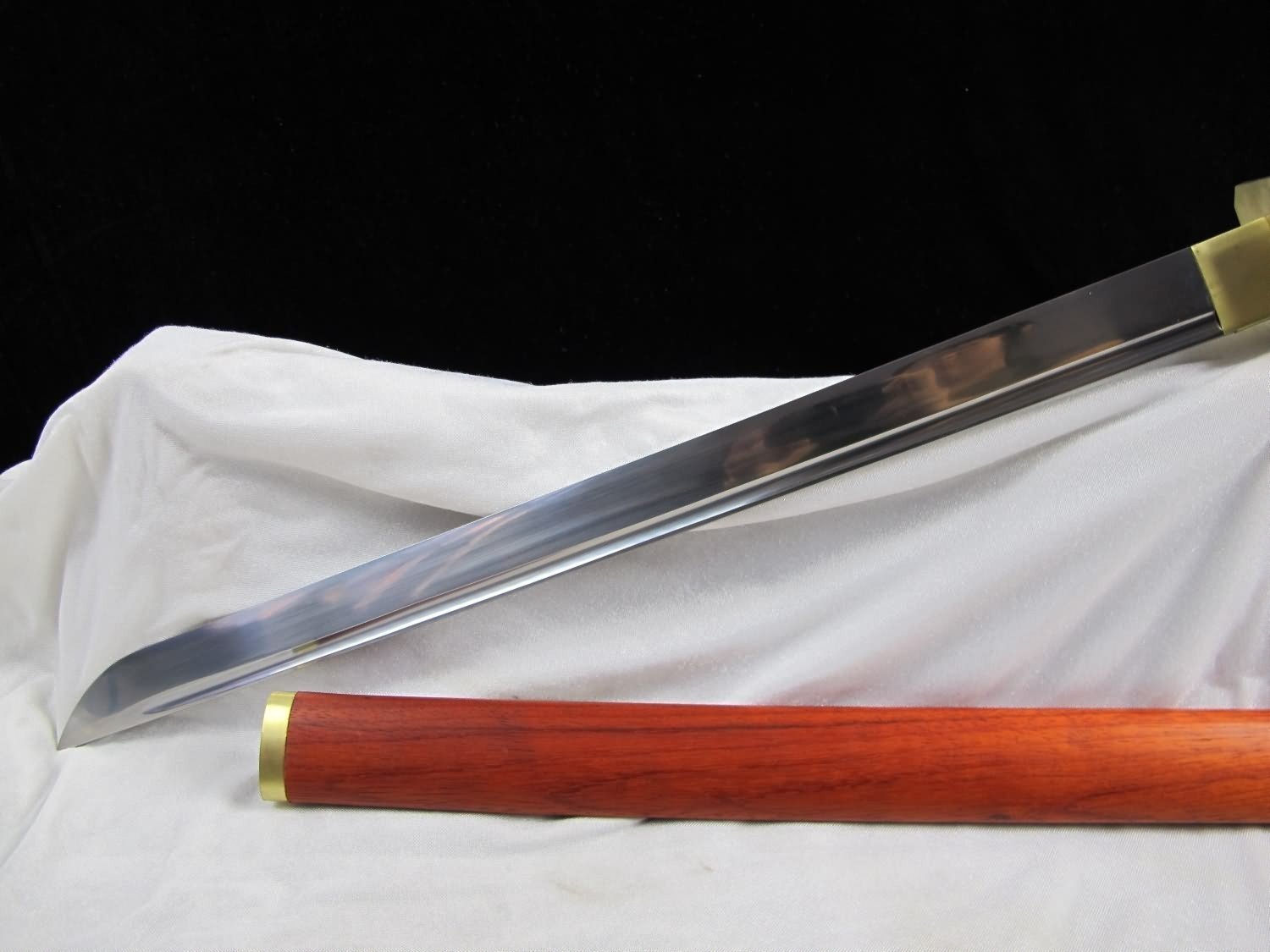 High-Carbon Steel Chinese Sword with Redwood Scabbard - 30