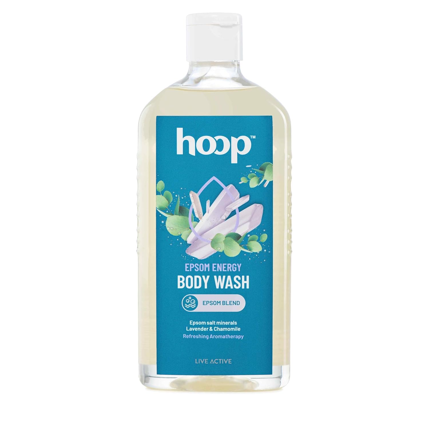 Hup Epsom Salt Body Wash - Lavender Scented Shower Gel for Muscle Recovery, Relaxation & Skin Care | Hand & Foot Soak, Post Workout Bath, Stress Relief | 300ml | Perfect for Spa Nights, Gym Recovery & At-Home Self Care