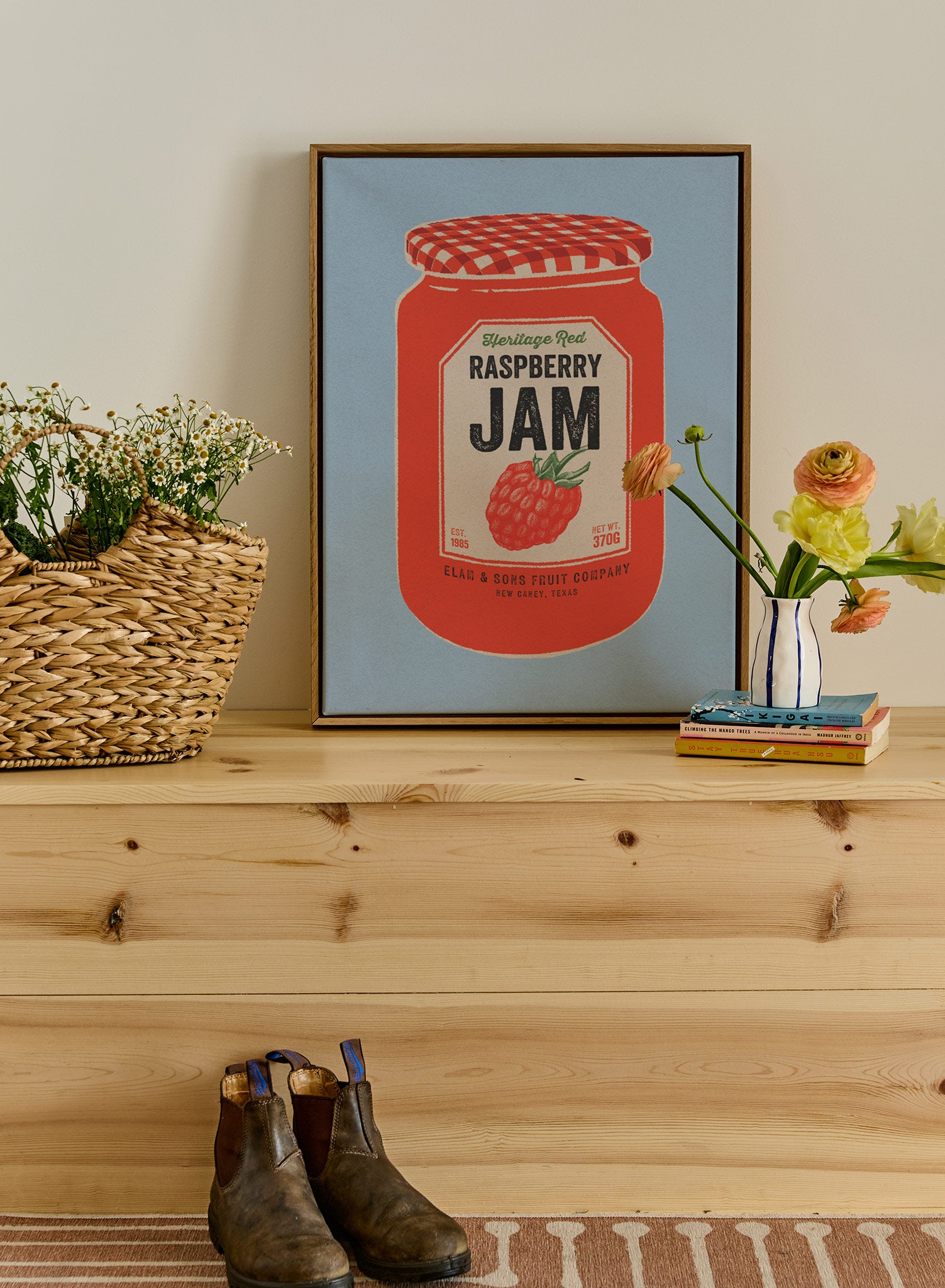Delicious Raspberry Jam in Glass Jar - Sweet & Tangy Fruit Spread for Breakfast, Desserts & Gifts | Homemade Style Preserves