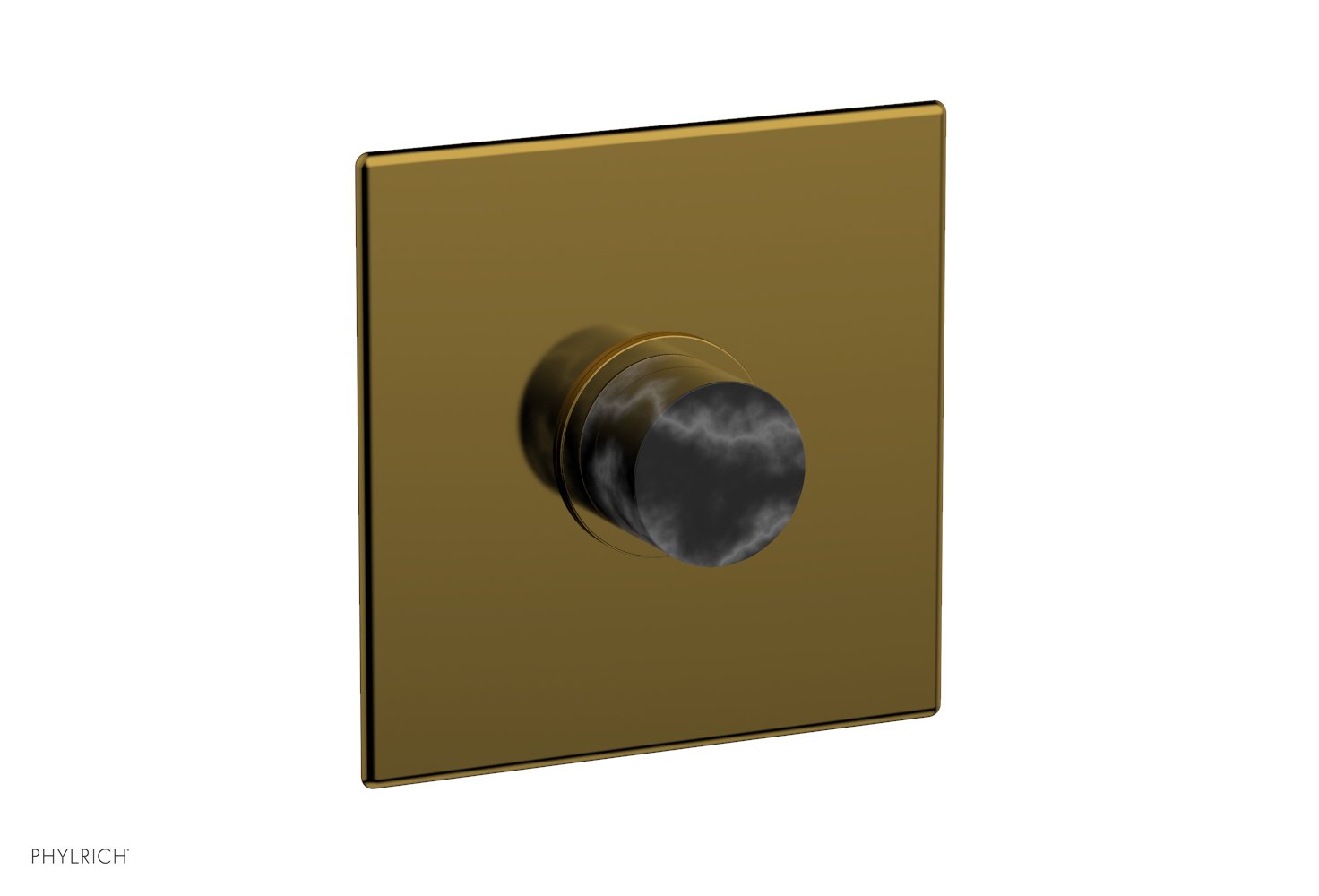 BASIC II Pressure Balance Square Shower Plate with Black Marble Handle Trim 4 186 - Modern Bathroom Upgrade for Luxurious Shower Experience