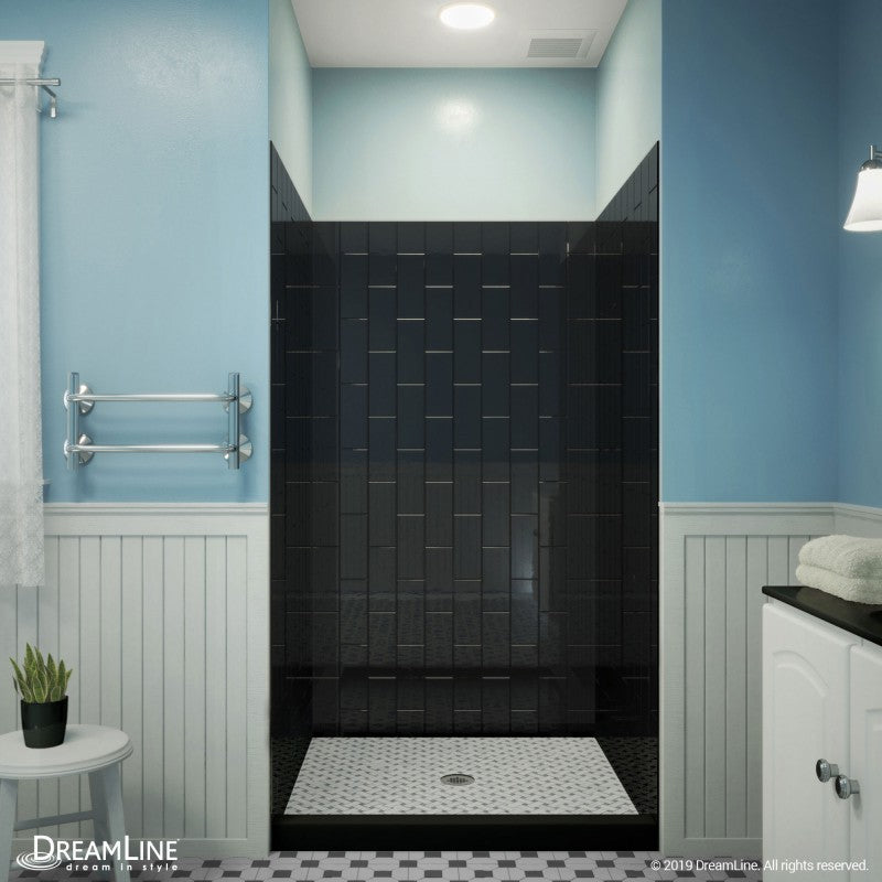 DreamLine QWALL VS 32-36 Inch W x 41.5 Inch D x 76 Inch H Acrylic Shower Backwall Kit - Perfect for Bathroom Remodeling & Modern Home Upgrades