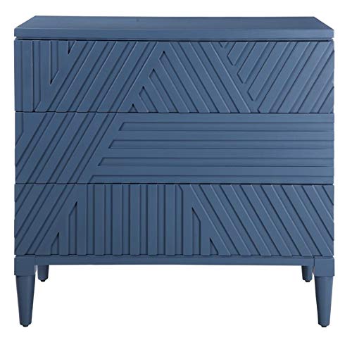 BOWERY HILL Modern 5-Drawer Dresser - Deep Sea Blue Finish for Bedroom & Closet Organization | Contemporary Storage Chest for Home Decor