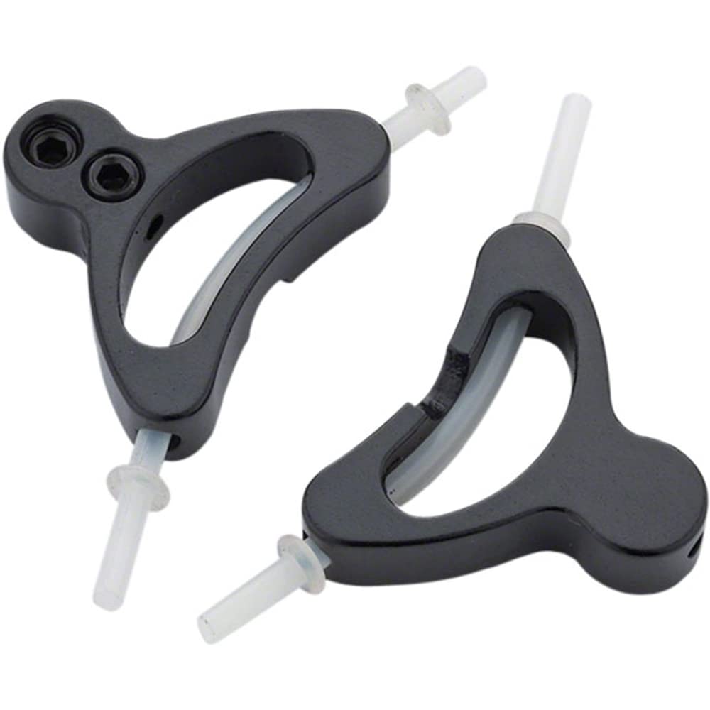 Jagwire Bicycle Brake Bridge - 2-Piece Aluminum Brake Cable Guide with Liner for Road & Mountain Bikes - Black - Perfect for Smooth Braking Performance on Any Terrain