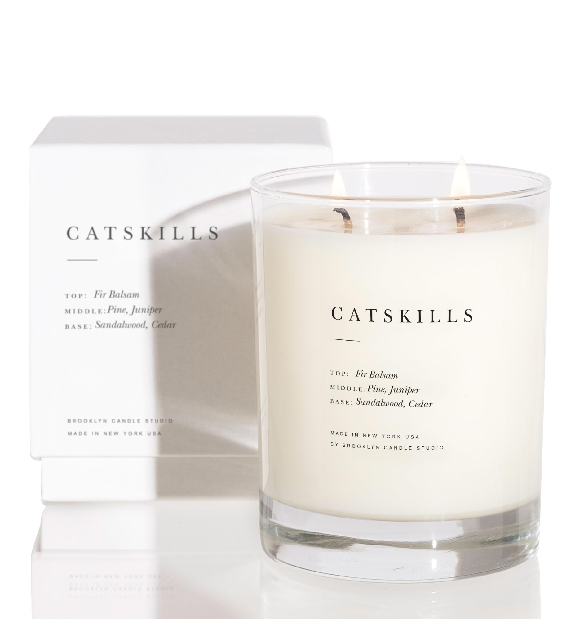 Brooklyn Candle Studio Catskills Classic 2-Wick Scented Candle - Vegan Soy Wax, Hand-Poured in USA, 70-Hour Burn Time (13oz) - Perfect for Home Decor, Relaxation & Aromatherapy