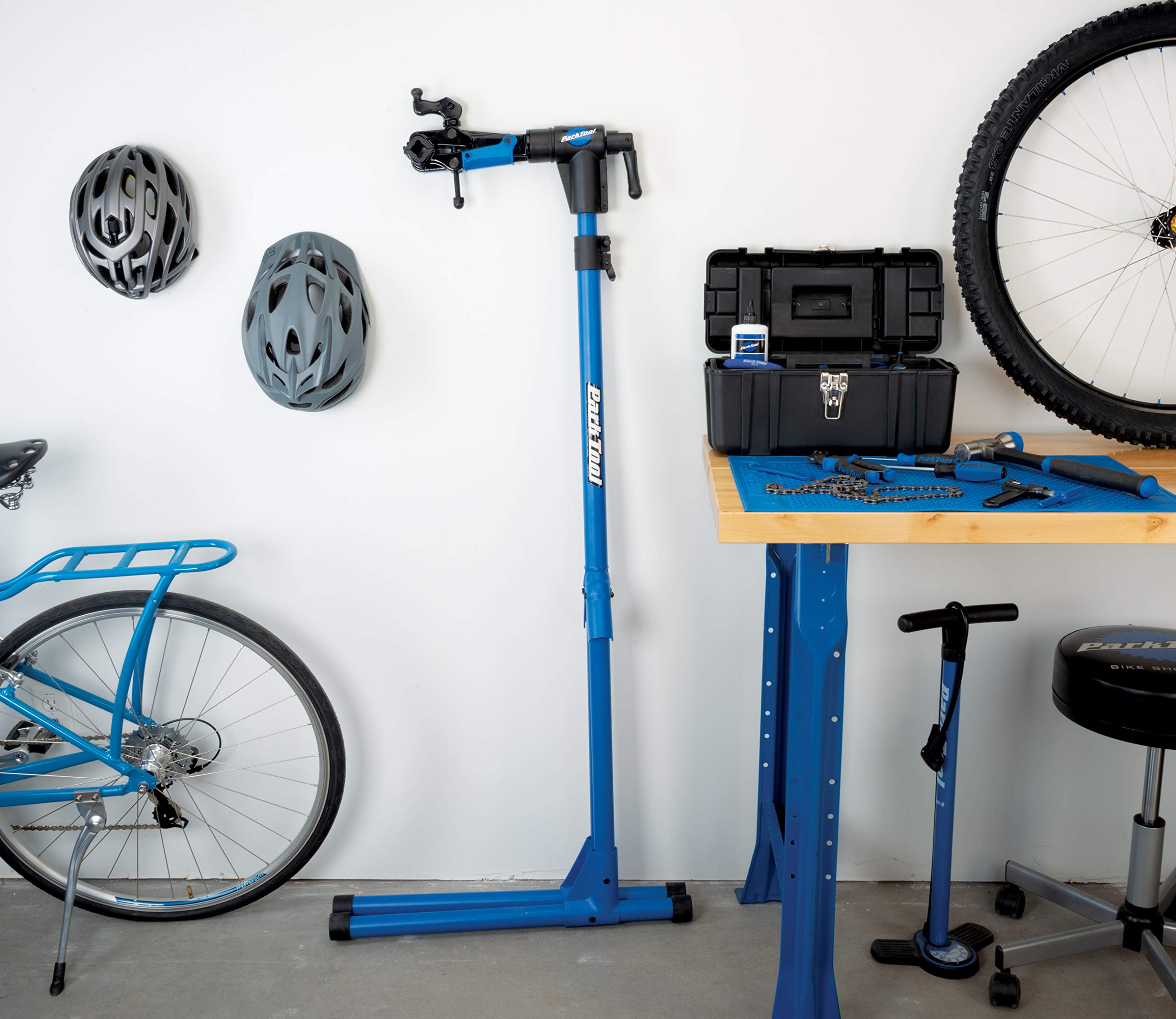 Park Tool PCS-4-2 Deluxe Bike Repair Stand with 100-5D Clamp - Professional Home Mechanic Workstand for Bicycle Maintenance & Tuning - Perfect for DIY Bike Repairs & Workshop Use