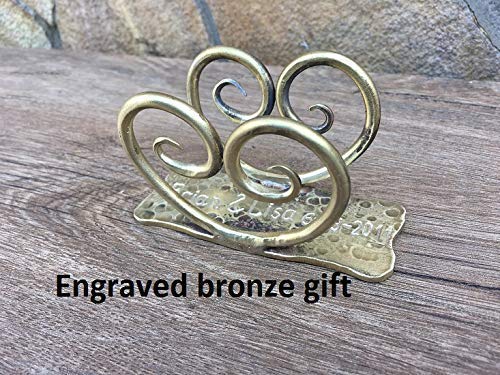 Personalized Bronze Anniversary Gift - Custom Engraved Bronze Keepsake for 8th Year Wedding Anniversary - Perfect for Couples, Romantic Gifts & Special Occasions
