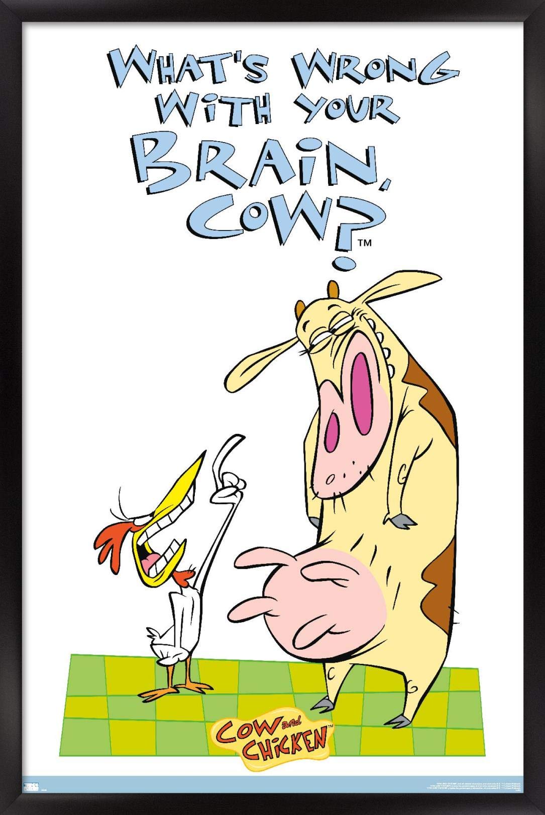 Trends International Cow and Chicken - Brain Wall Poster, 22.375