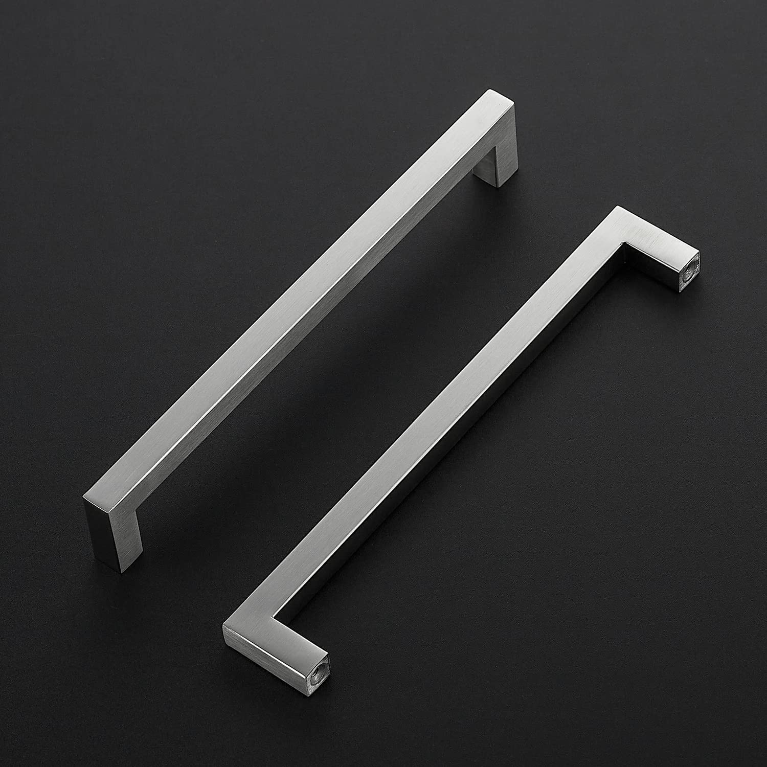 Ravinte 20 Pack 8 Inch Stainless Steel Cabinet Pulls - Brushed Nickel Square Kitchen Cabinet Handles with Screws & Screwdriver - Perfect for Kitchen, Bathroom & Furniture Upgrades