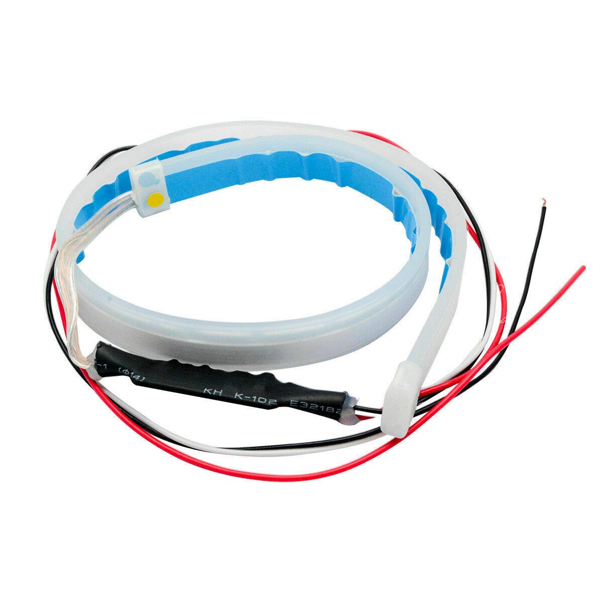 2x Sequential LED Strip Turn Signal Switchback Indicator Lights - DRL Daytime Running Lights for Cars, Trucks, SUVs - Amber White Switchback Flowing Design - Perfect for Enhanced Visibility and Custom Styling