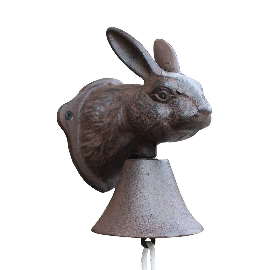 BEFASYY Rustic Cast Iron Dinner Bell - 7.7x5.1x4.5in Metal Wall Mount Call Bell for Garden, Courtyard & Yard Decor - Perfect for Farmhouse, Ranch & Outdoor Gatherings