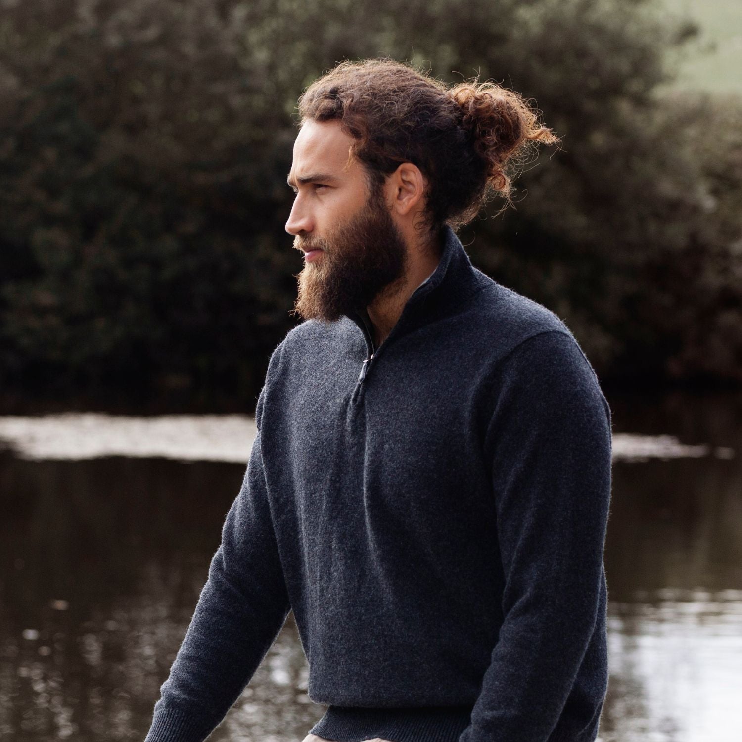 Men's Half Zip Sweater - Lightweight Pullover for Casual & Outdoor Wear - Perfect for Hiking, Travel & Everyday Comfort