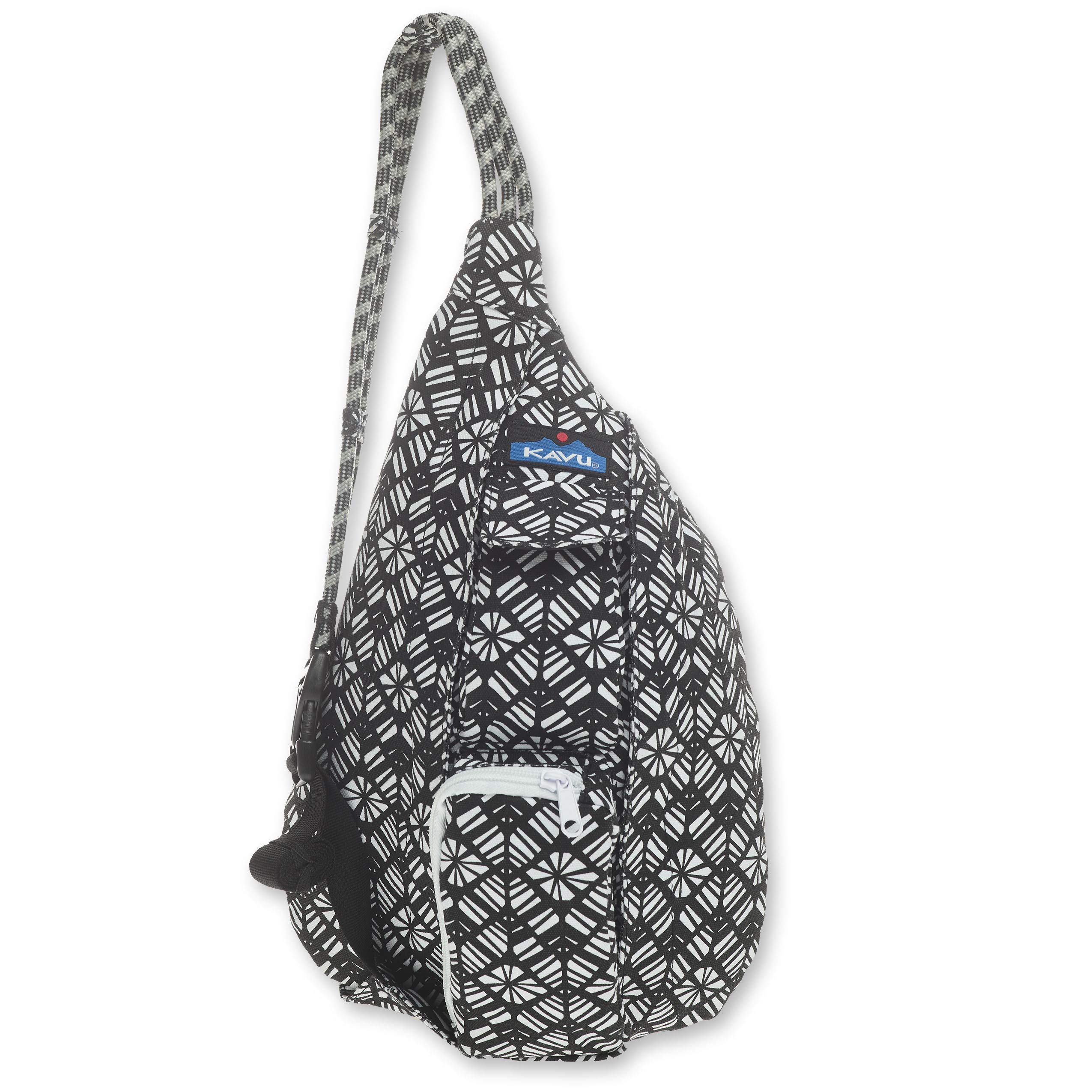 KAVU Mini Rope Bag Cotton Crossbody Sling - Static Rhombus Pattern | Lightweight & Durable Shoulder Bag for Women | Perfect for Hiking, Travel & Everyday Use
