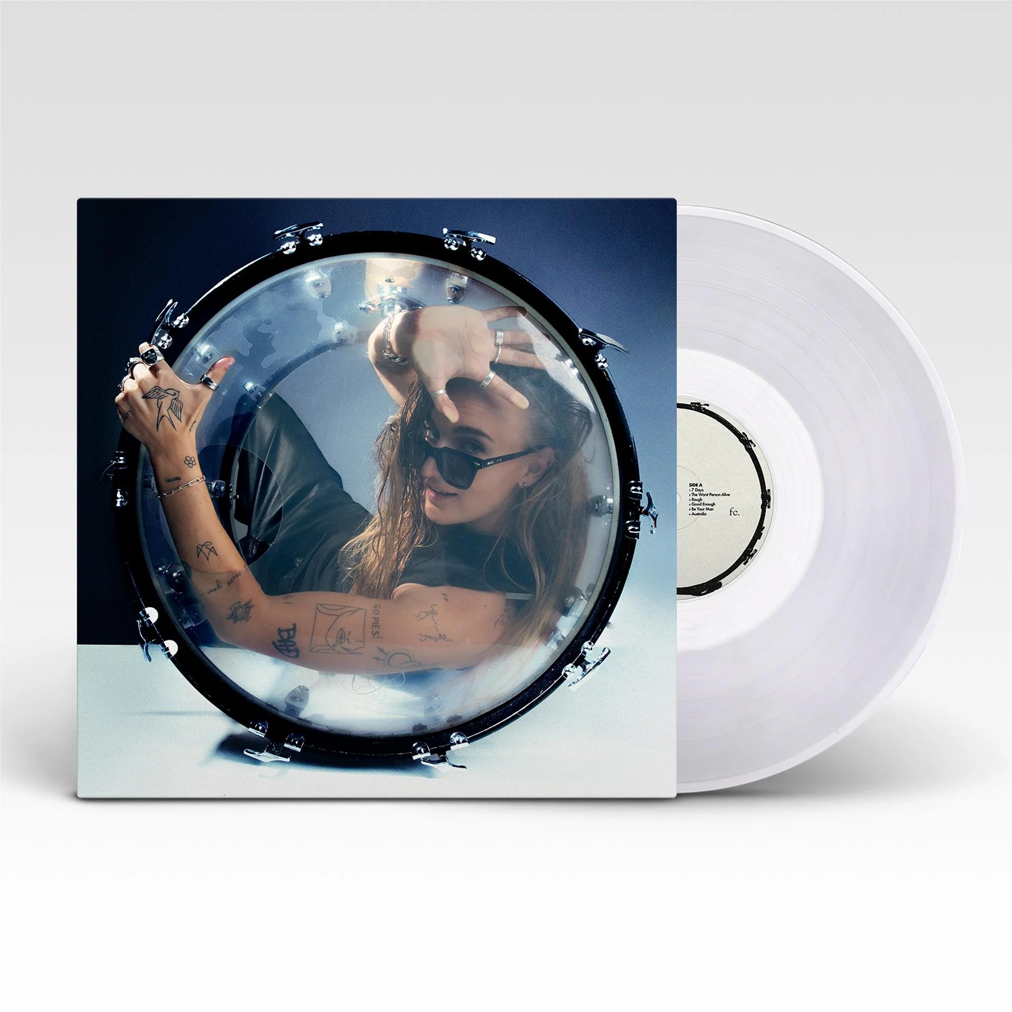 G Flip Drummer Clear Vinyl LP Record - Limited Edition Alternative Rock Music Album for Vinyl Collectors & Music Lovers - Perfect for Home Listening, Gifts & Music Collections