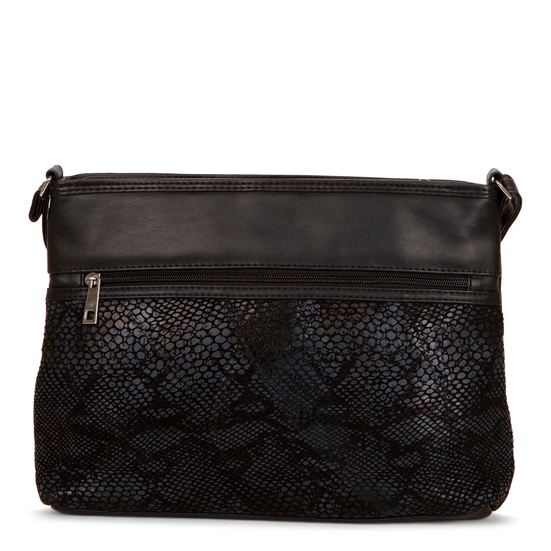 RFID Blocking Leather Crossbody Bag with Double Zipper - Secure & Stylish for Travel, Shopping, and Daily Use