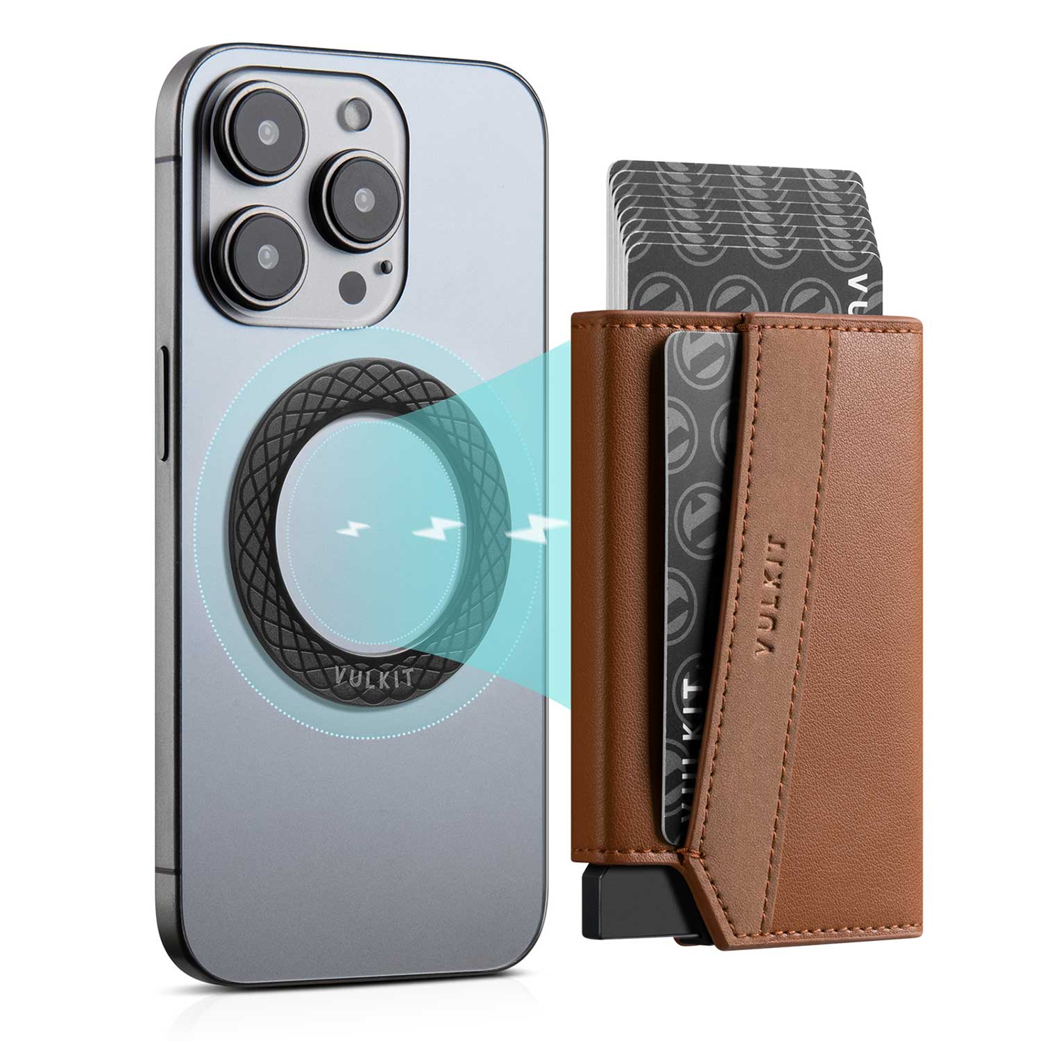 VC414 Magnetic Phone Card Holder Wallet - Slim RFID Blocking Credit Card Case for iPhone & Android - Perfect for Travel, Work & Everyday Use