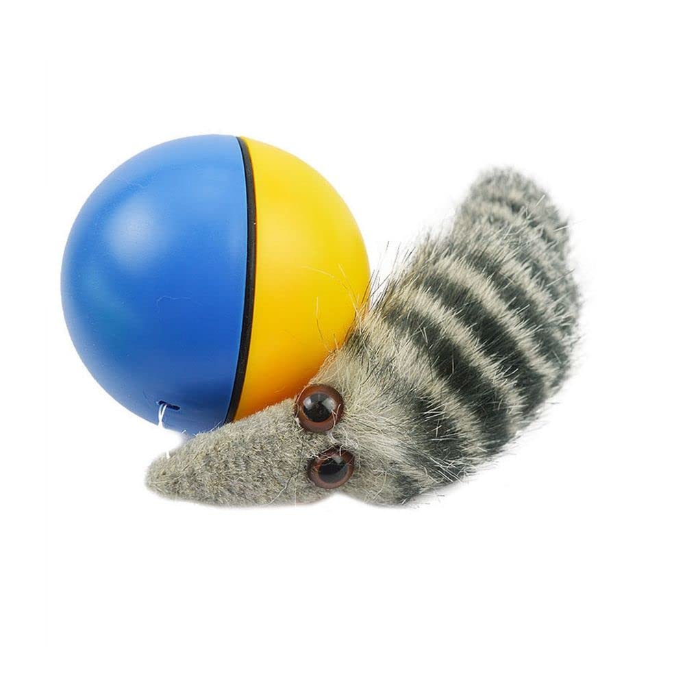 CHDHALTD Electric Rolling Jumping Ball Toy for Dogs & Cats - Interactive Beaver Weasel Moving Pet Toy for Puppies | Indoor Play & Exercise Stimulation