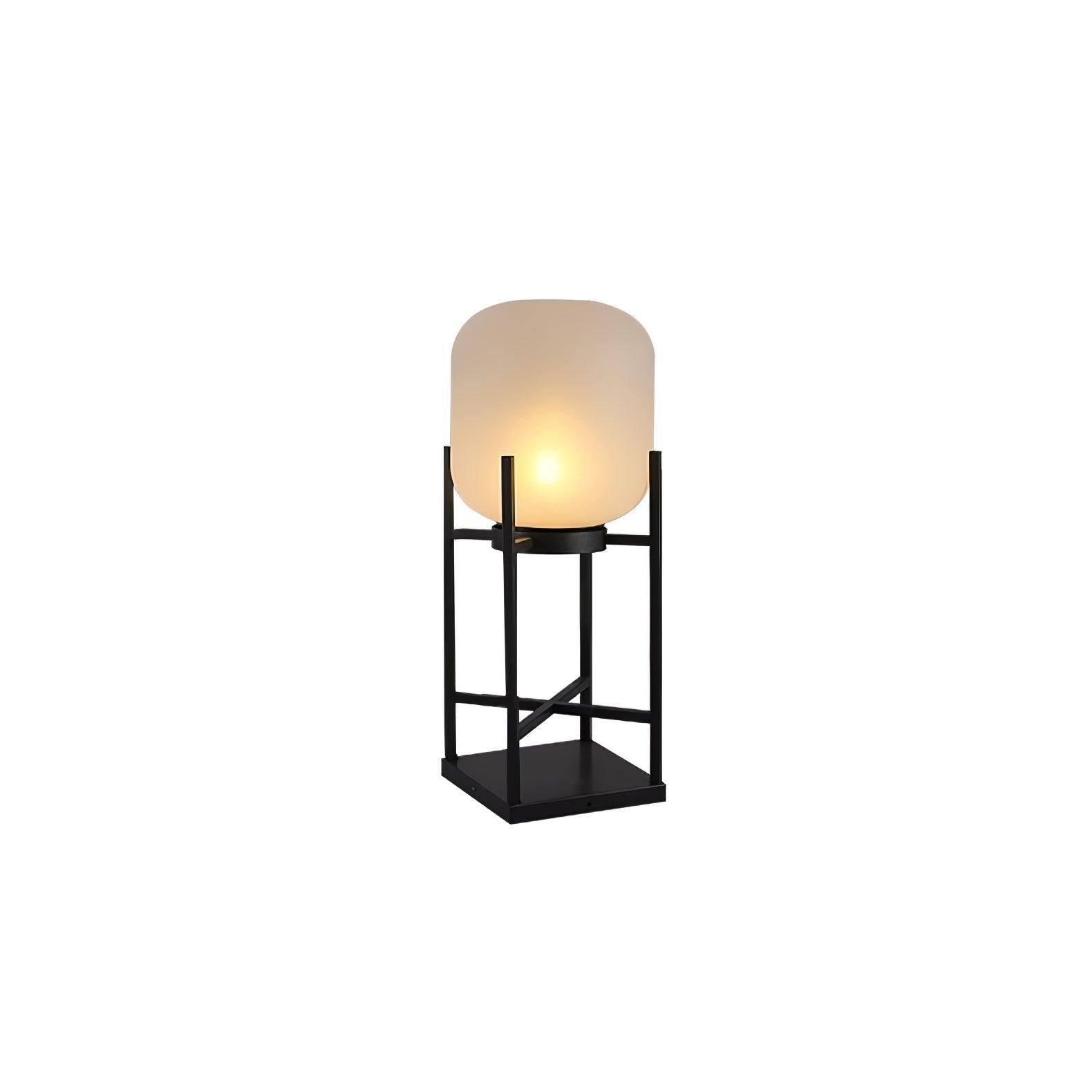 Modern LED Lantern Floor Lamp - Dimmable Indoor/Outdoor Lighting for Patio, Garden, and Living Room Decor