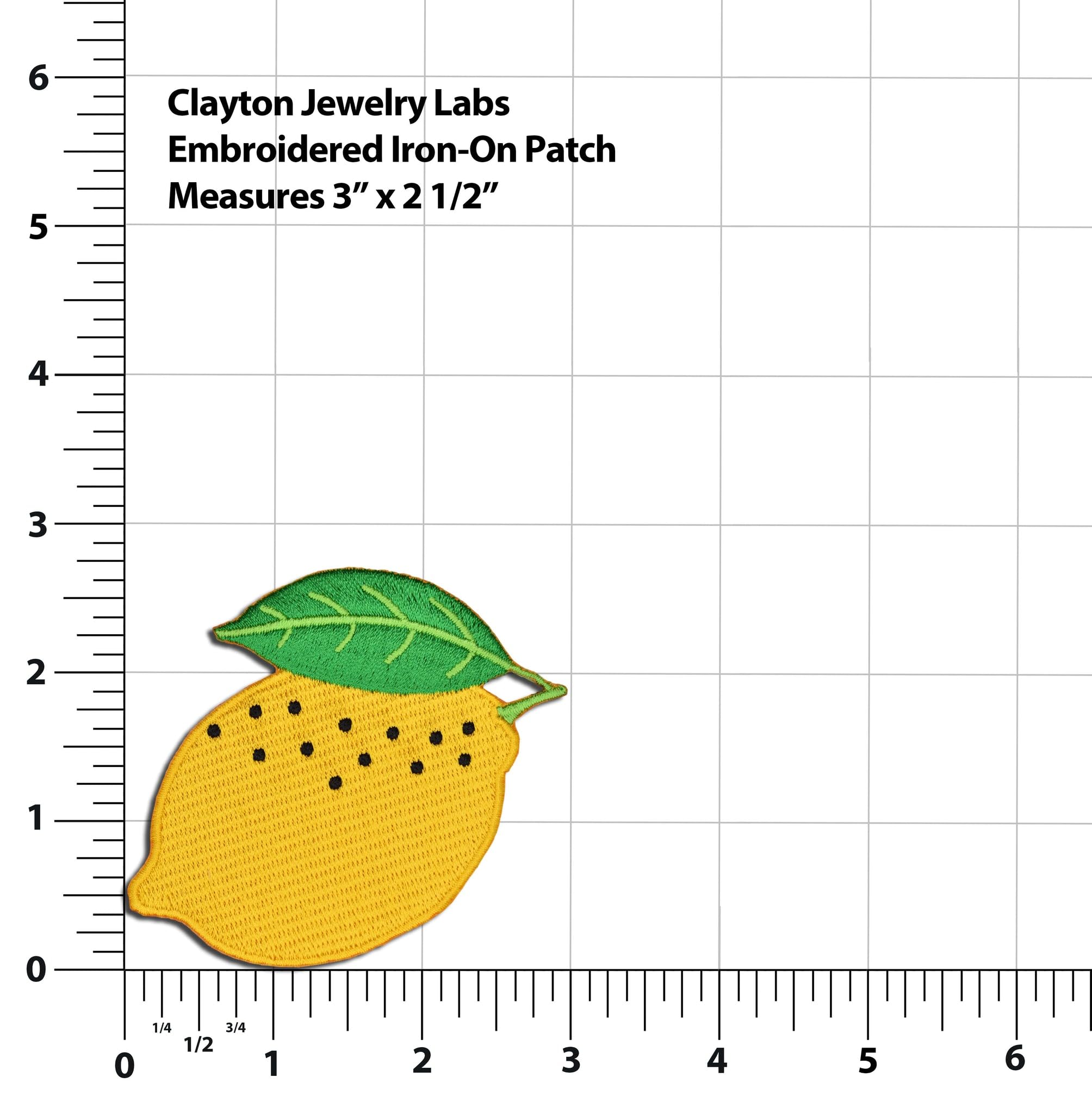Lemon Embroidered Iron-on Patch for Jackets, Bags & DIY Crafts - Durable Applique for Clothing Customization