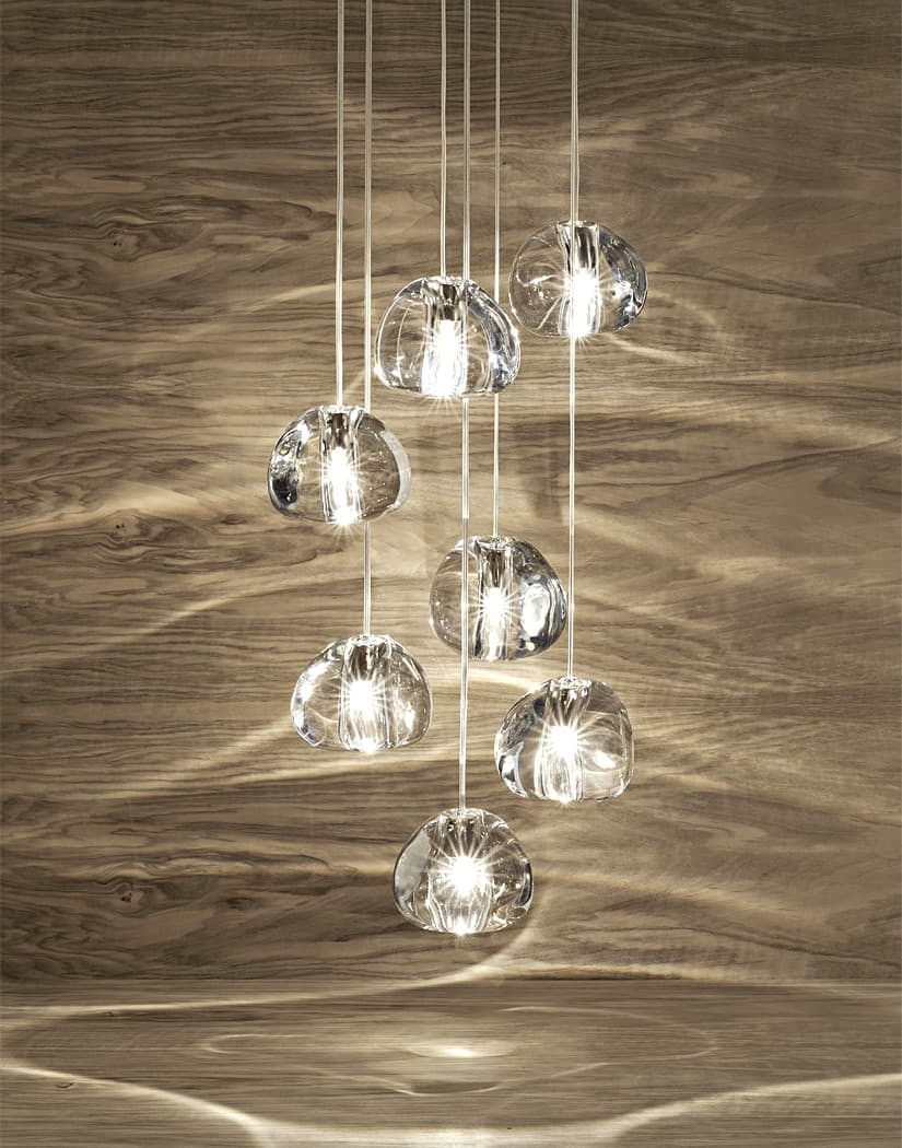 Elegant Crystal Pendant Light - Modern Chandelier for Dining Room, Bedroom & Living Room Decor - Dimmable LED Hanging Lamp for Home & Office Lighting