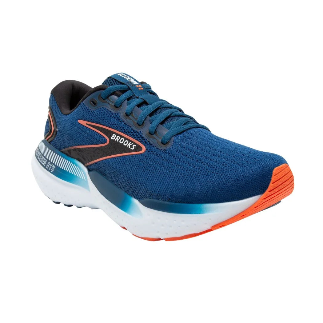Brooks Glycerin GTS 21 Men's Running Shoes - Cushioned Stability Sneakers for Long Distance Running & Marathon Training - Perfect for Road Running, Gym Workouts & Everyday Comfort