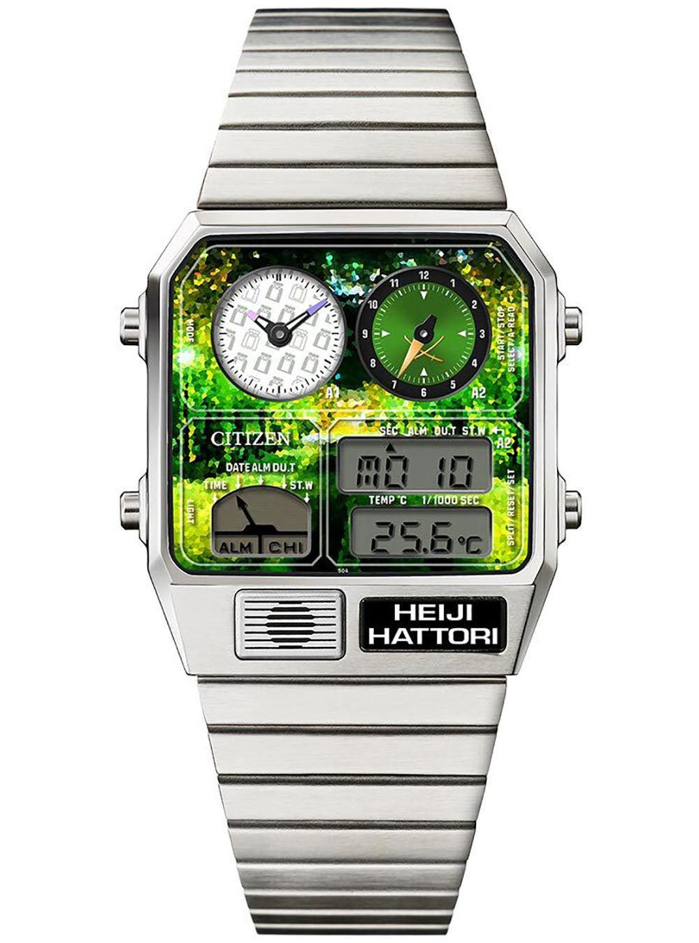 Detective Conan × Citizen Ana-Digi Temp Japan Movement Limited Edition Watch - Stylish Anime Collectible for Fans & Watch Enthusiasts - Perfect for Cosplay, Gifts & Anime Conventions