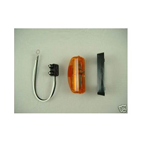 United Pacific Amber 6 LED 2.5 Inch Clearance Side Marker Light Kit with Black Bracket & Wire Plug - Perfect for Trucks, Trailers, and Off-Road Vehicles