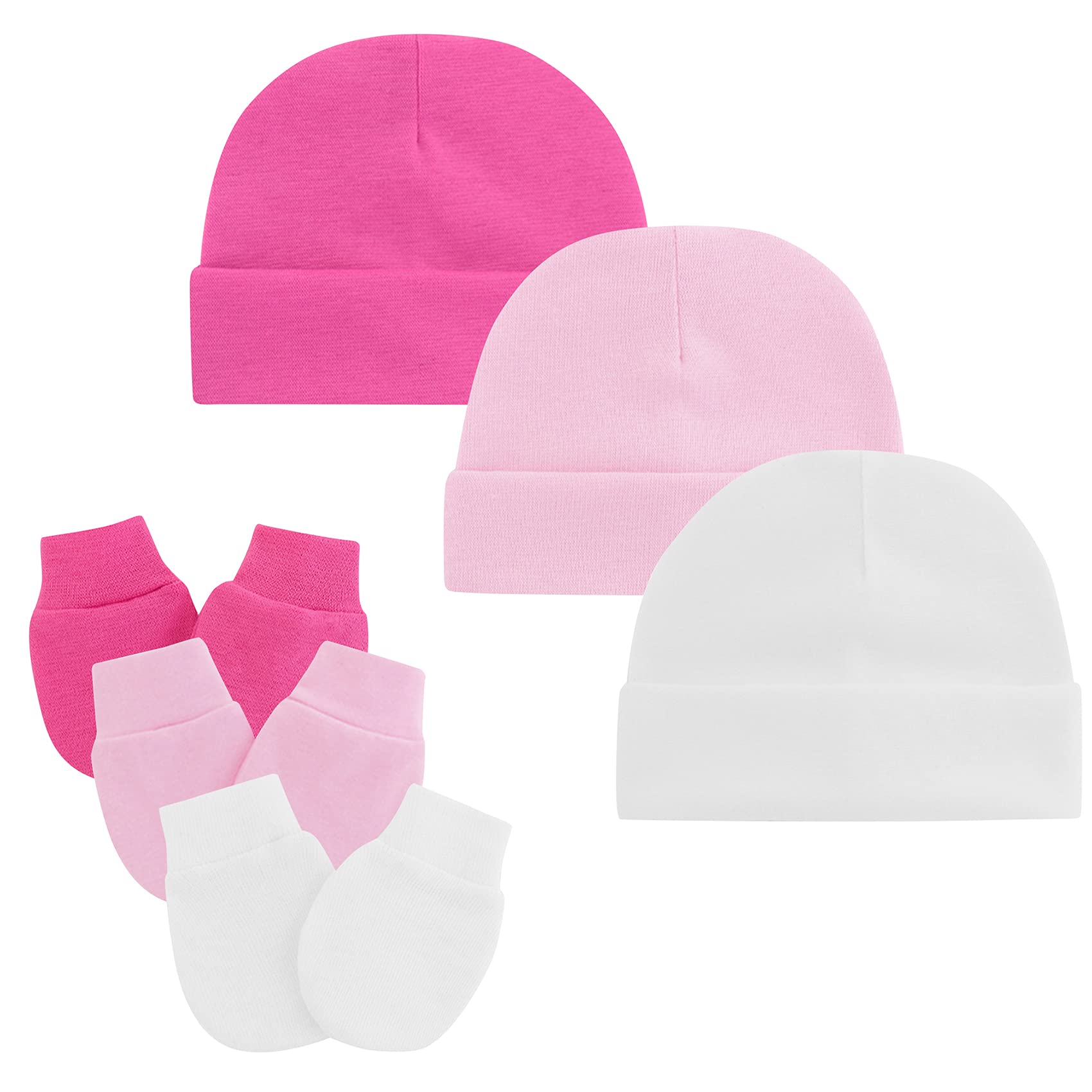 Durio Soft Baby Hats & Mittens Set for 0-6 Months - Cozy Newborn Beanie for Boys & Girls - Perfect for Winter, Photography, and Hospital Going Home Outfits
