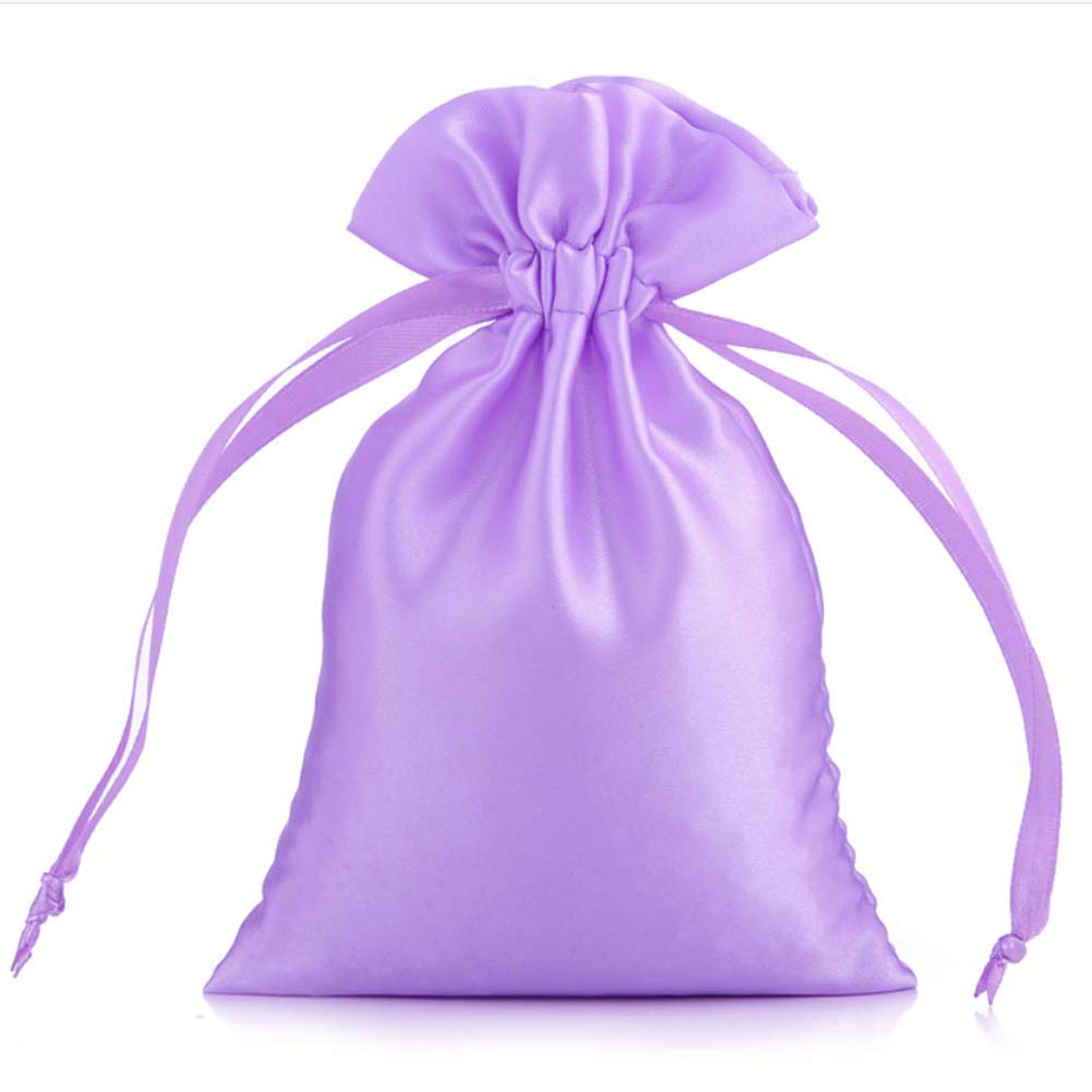 16 Pack 4 x 6 Inches Purple Satin Drawstring Gift Bags - Elegant Jewelry Pouches, Wedding Favors, Baby Shower Party Supplies & Christmas Gift Bags | Perfect for Jewelry Storage, Wedding Party Favors, Baby Shower Gifts & Holiday Present Wrapping