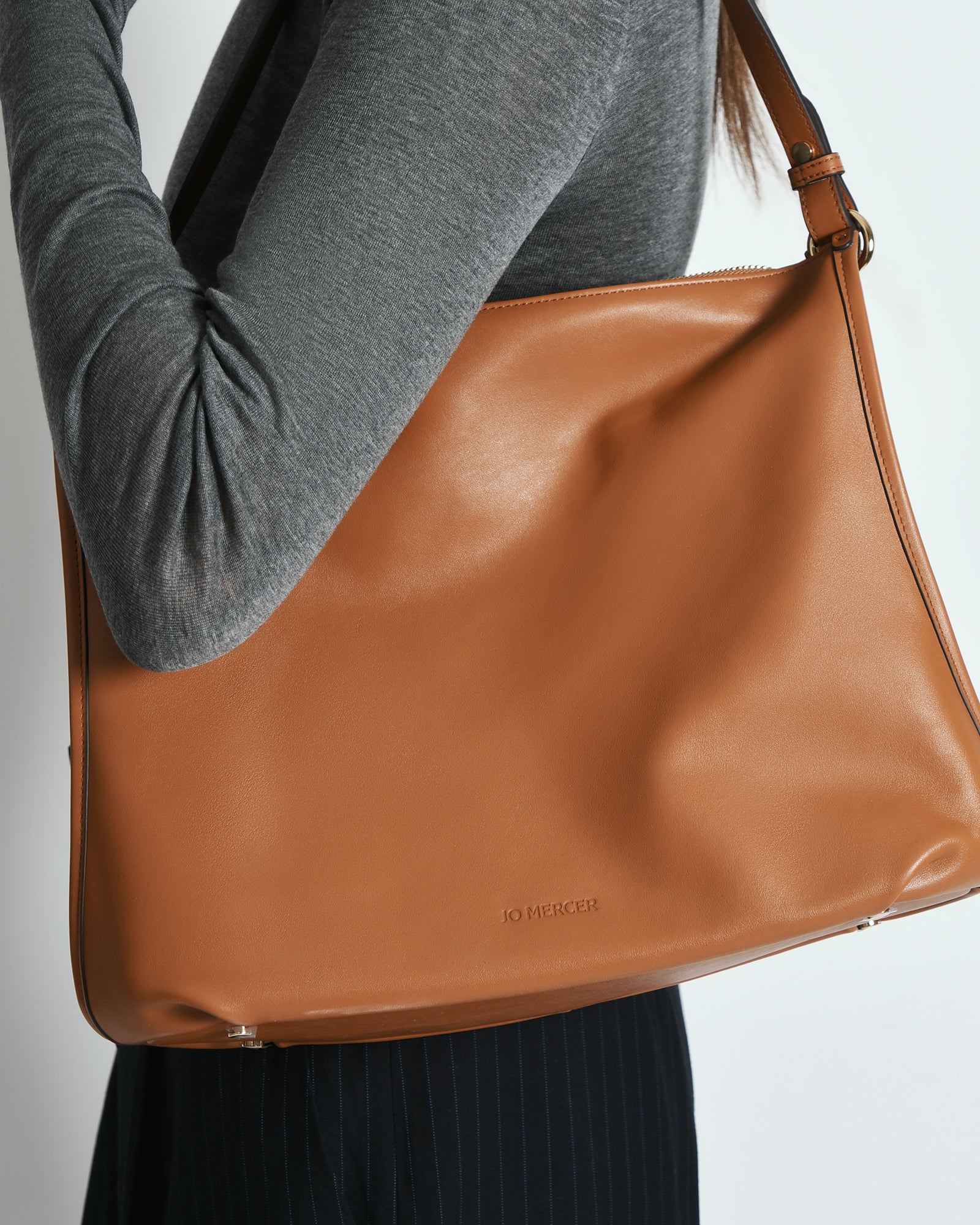 Premium Grayson Tote Bag - Genuine Tan Leather Handbag for Women - Perfect for Work, Travel & Everyday Use
