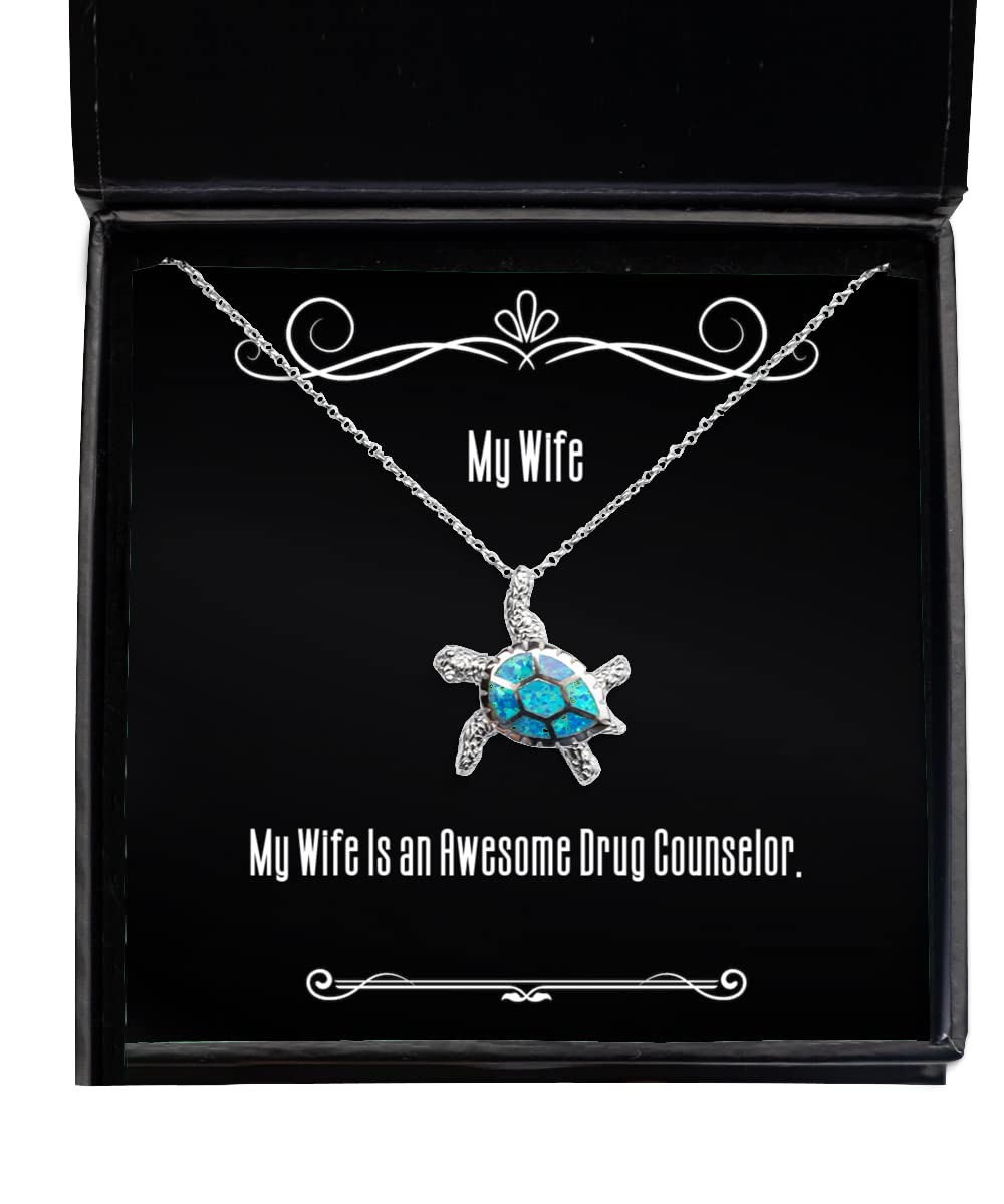 Stunning Opal Turtle Necklace for Women - Unique Gift for Wife from Husband | Perfect for Anniversary, Birthday & Appreciation Gifts for Drug Counselors