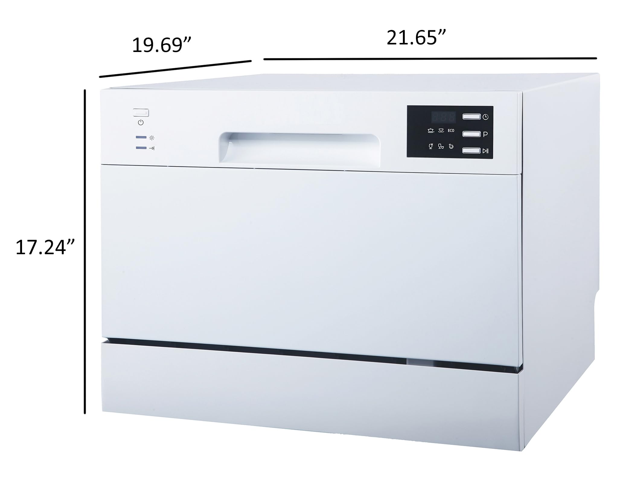 Energy Star Certified Countertop Dishwasher - Compact White SPT SD-2225DWA with Delay Start & LED Display | Perfect for Apartments, RVs, and Small Kitchens
