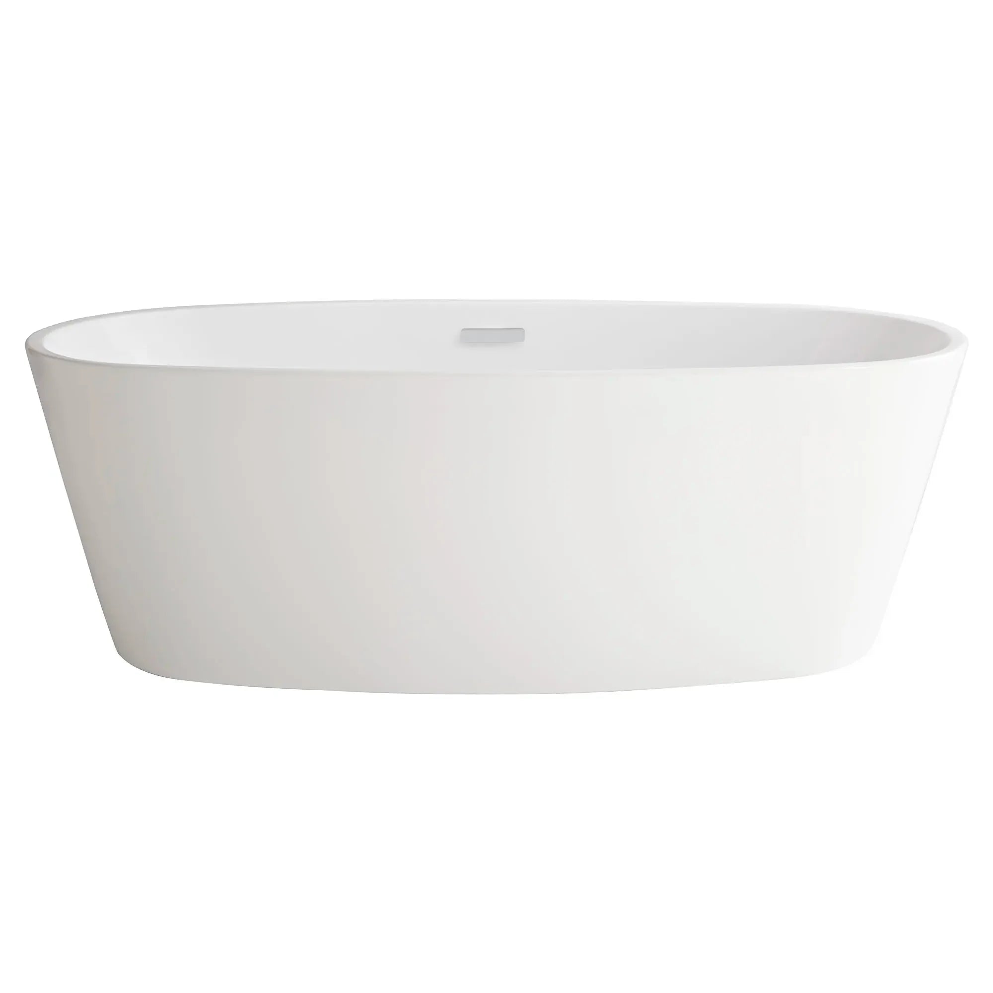 68 x 31 Inch Freestanding Bathtub with Center Drain & Overflow - Modern Acrylic Soaking Tub for Spa-Like Relaxation in Bathroom or Master Suite