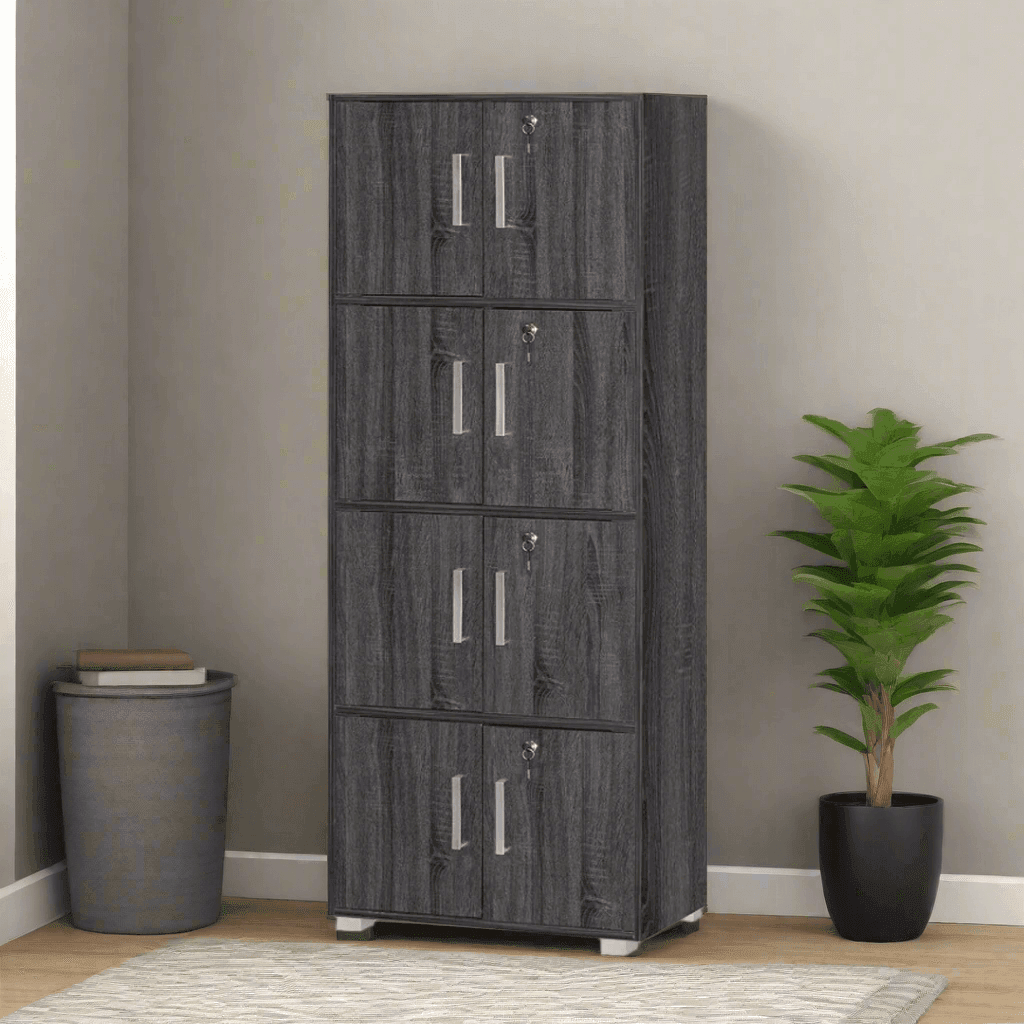 Koen II 4-Tier Storage Cabinet - Organize Home, Office, or Garage - Durable Shelving Unit for Closet, Pantry & Utility Room Storage