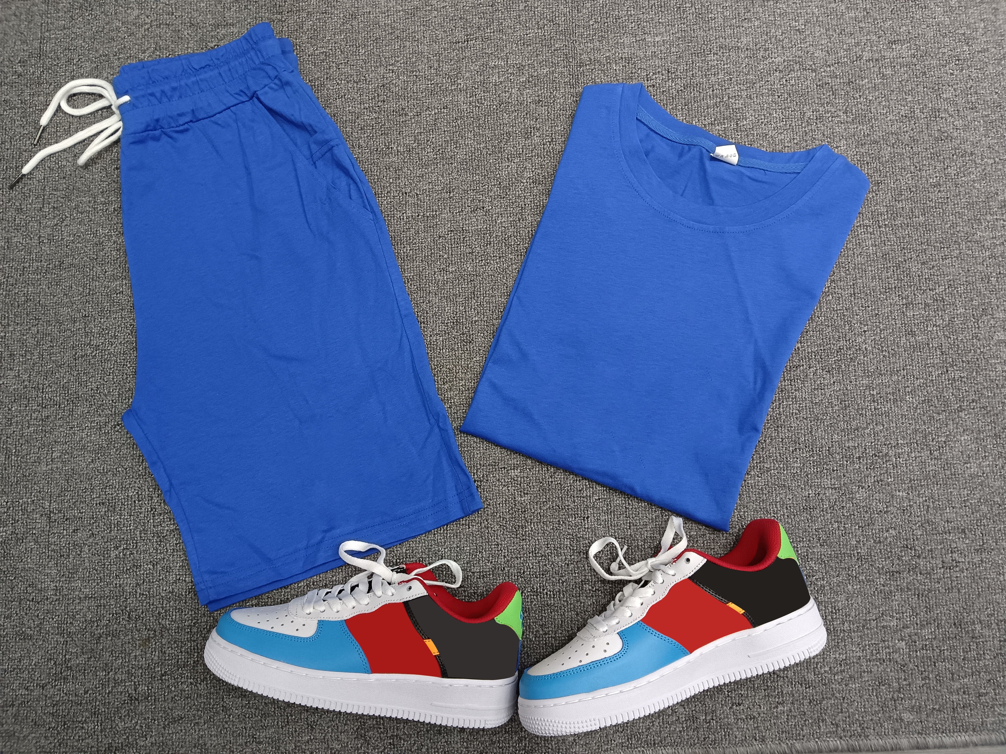 Men's Casual Short Sleeve T-Shirt & Athletic Shorts Set - Comfortable Summer Outfit for Gym, Running, Beach & Lounge Wear