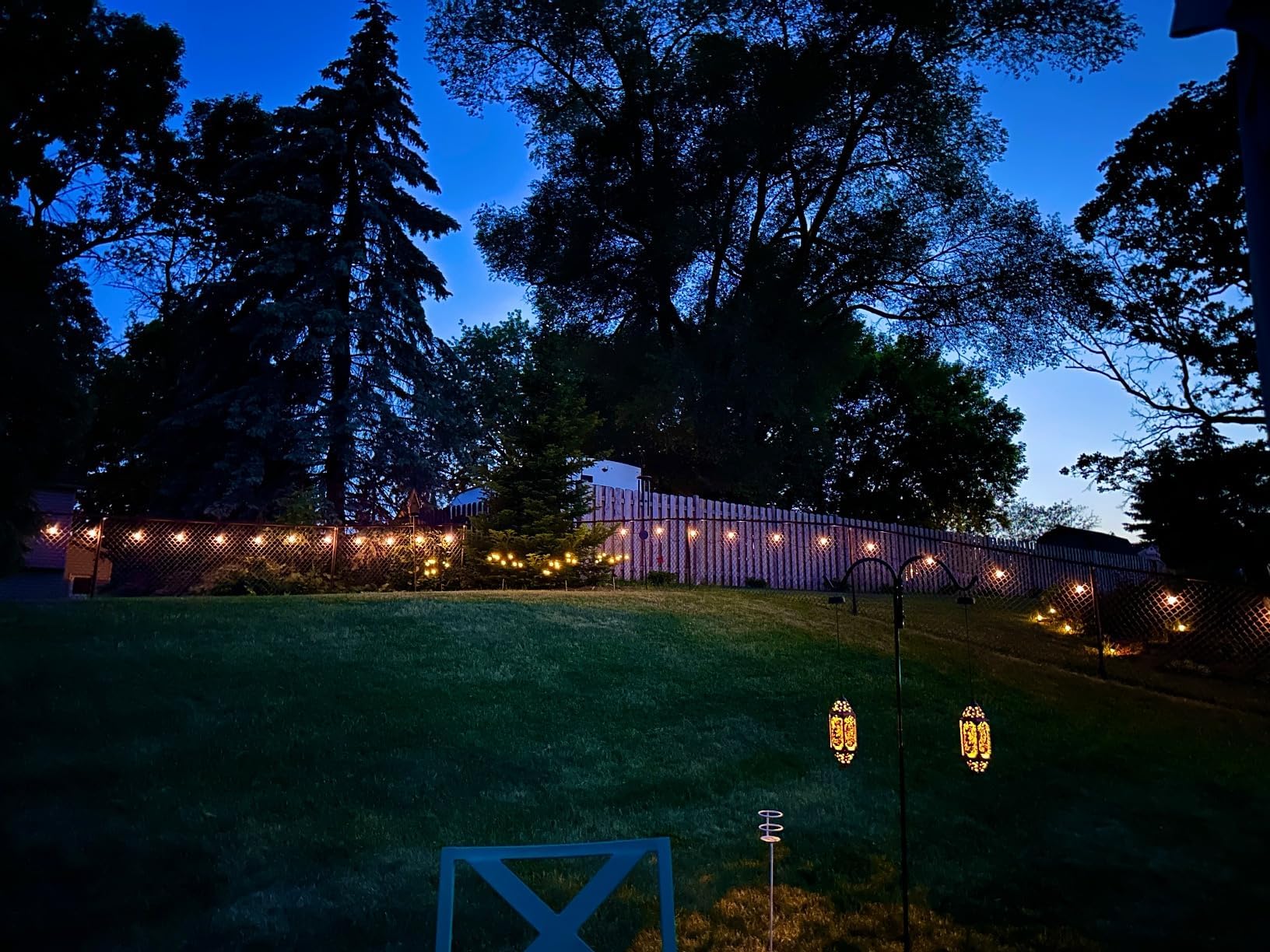 Brightech Ambience Pro 48ft Solar Powered Outdoor String Lights - Commercial Grade Waterproof LED Patio Lights with 15 Shatterproof Edison Bulbs (1W Soft White) - Perfect for Backyard, Garden, Deck, Porch & Outdoor Parties