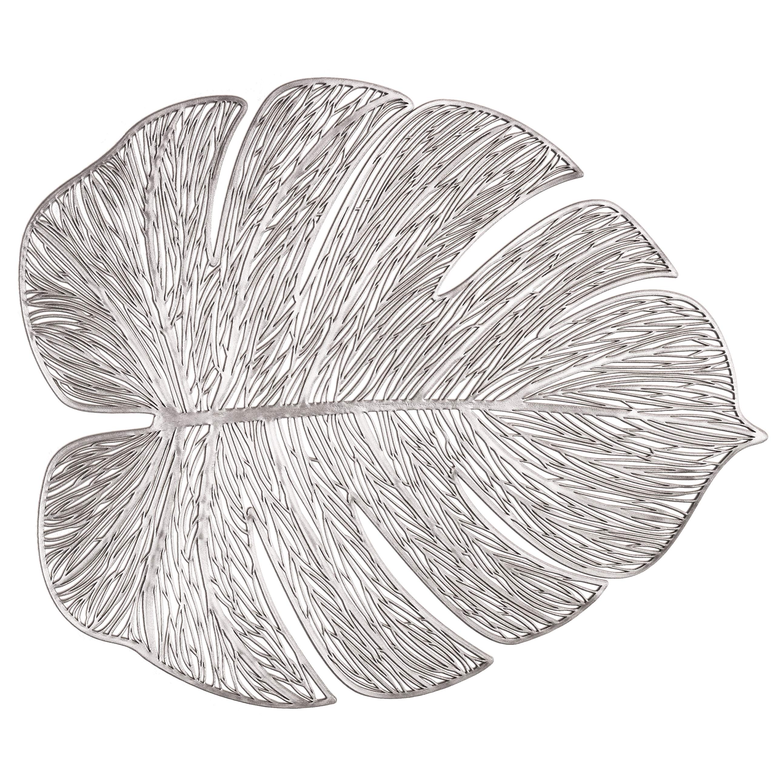 120-Piece Pressed Vinyl Metallic Placemats Set - Elegant Wedding & Event Table Decor in Garden Silver - Perfect for Dinner Parties, Bridal Showers & Holiday Gatherings