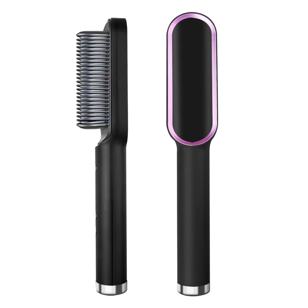 JGJ Professional Hair Straightening Brush for Women - 3-in-1 Styling Tool with Adjustable Temperature (Multiple Colors) | Perfect for Home Use, Travel & Salon-Quality Styling