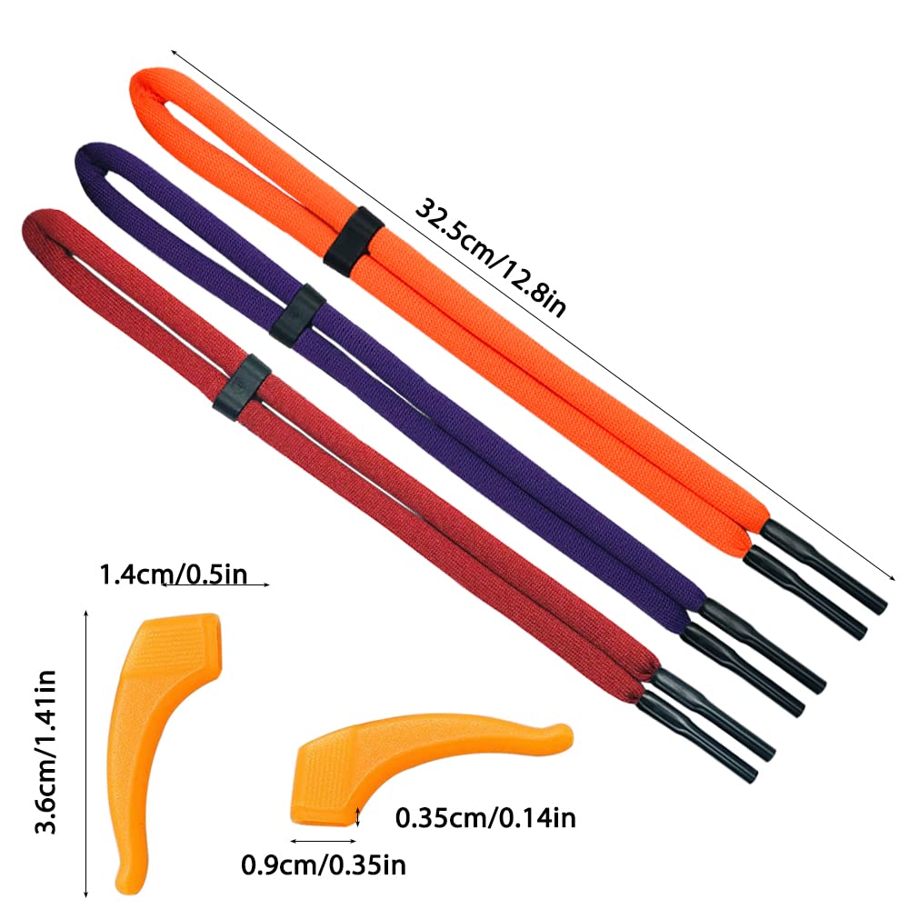 AFUNTA 8 PCS Adjustable Floating Sunglasses Straps - for Swimming, Surfing & Outdoor Safety