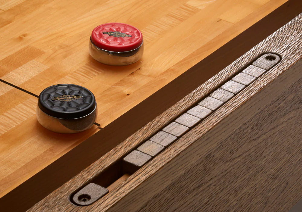 Premium Brunswick Botanic 12-Foot Shuffleboard Table for Game Rooms & Bars – Professional Indoor Shuffleboard for Home Entertainment & Pub Games
