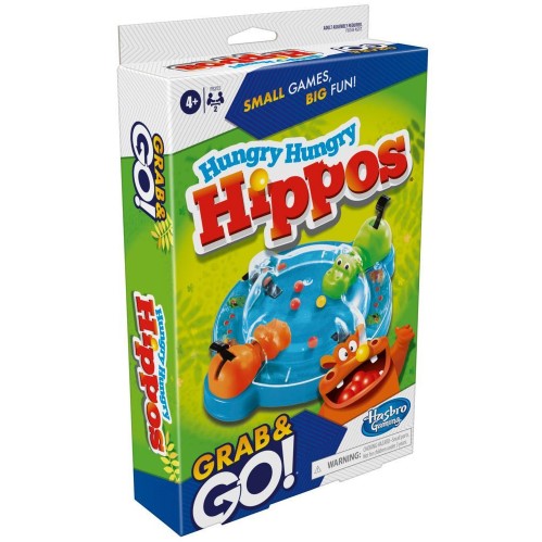 Hungry Hungry Hippos Board Game - Fast Action Grab & Go Kids Toy for Family Game Night, Birthday Parties & Indoor Fun Activities