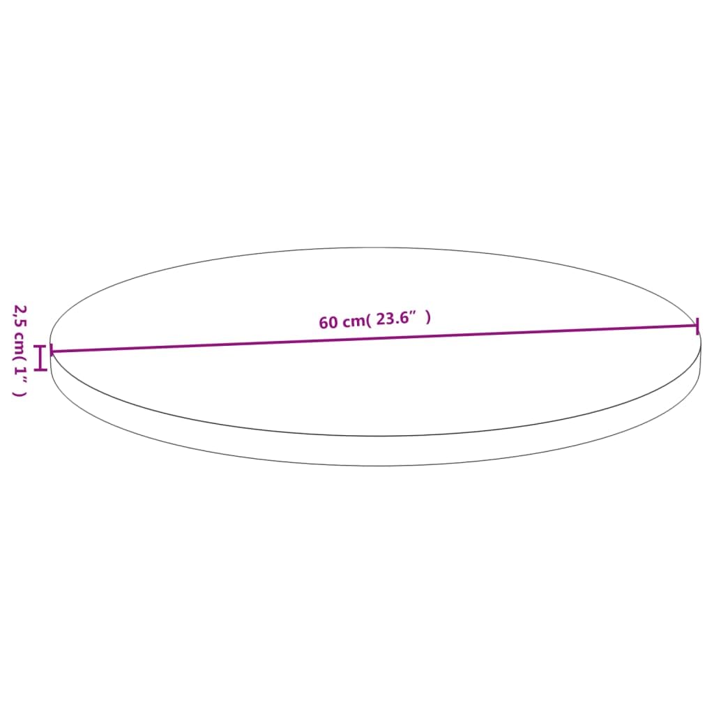 Premium Round Bamboo Table Top 23.6