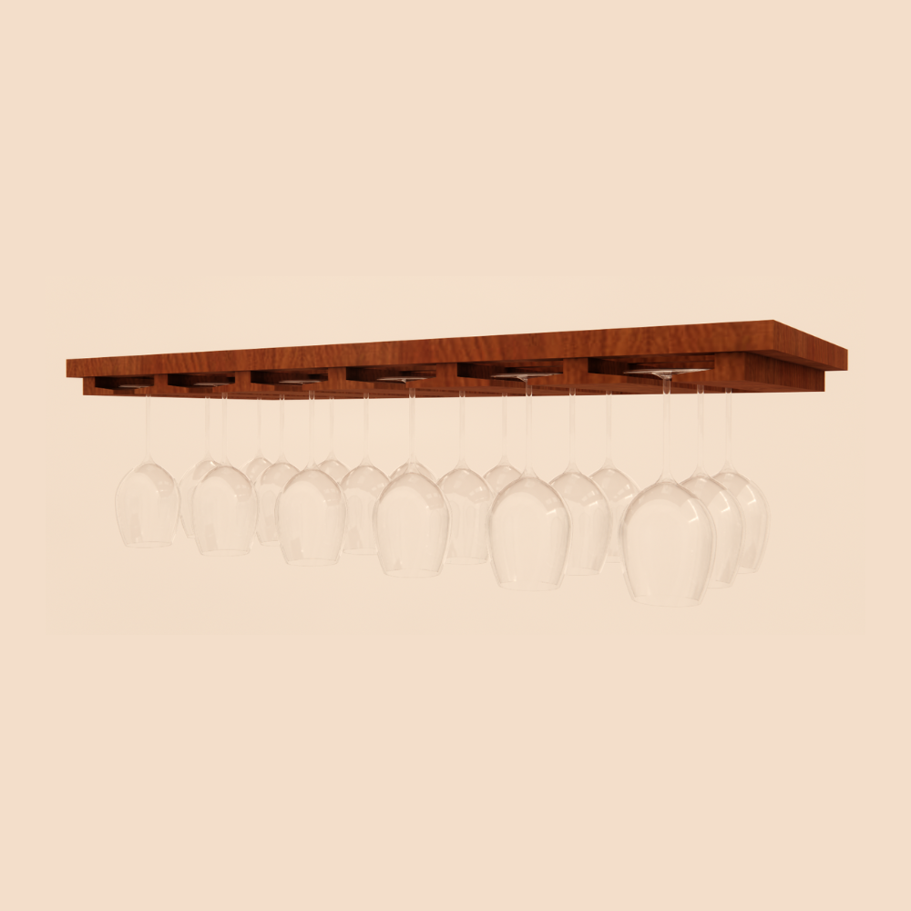 6-Tier Stemware Rack for Wine Glasses - Premium Countertop Storage Organizer for Kitchen, Bar, Dining Room & Entertaining