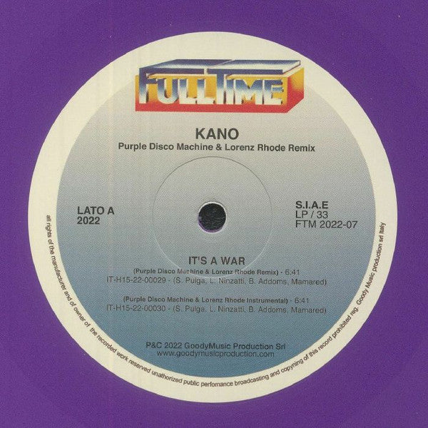 Kano - It's A War (Purple Disco Machine & Lorenz Rhode Remix) 12