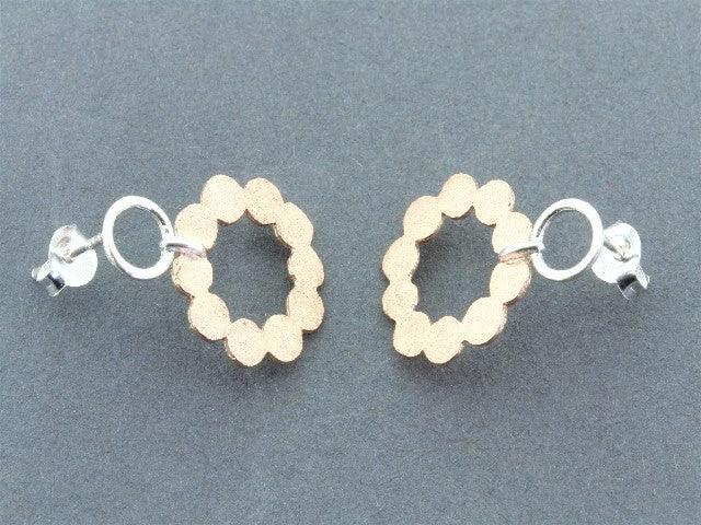 Floating Cloud Stud Earrings - Rose Gold on Silver - Perfect for Everyday Wear & Special Occasions
