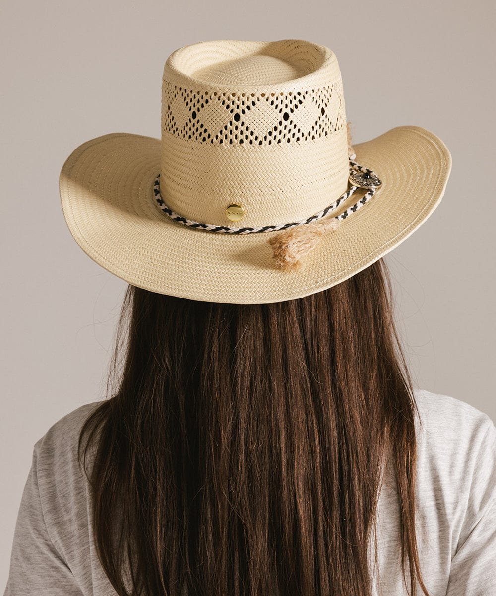 Braided Bolo Tassel Hat Band for Cowboy Hats - Western Style Leather Cord Accessory for Men & Women - Perfect for Rodeo, Country Music Festivals & Outdoor Adventures