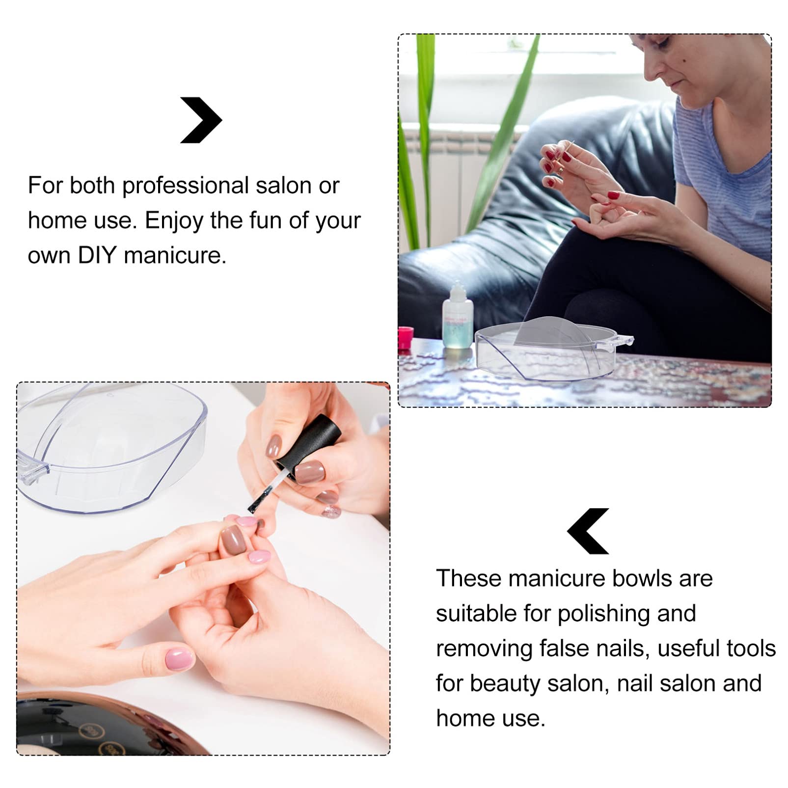 Professional Nail Soaking Bowl for Manicure & Pedicure - Acrylic Nail Polish Remover Soak Tray with Deep Design - Perfect for Nail Salons, Home Spa, and DIY Nail Art - Essential Nail Care Tool for Gel & Dip Powder Removal