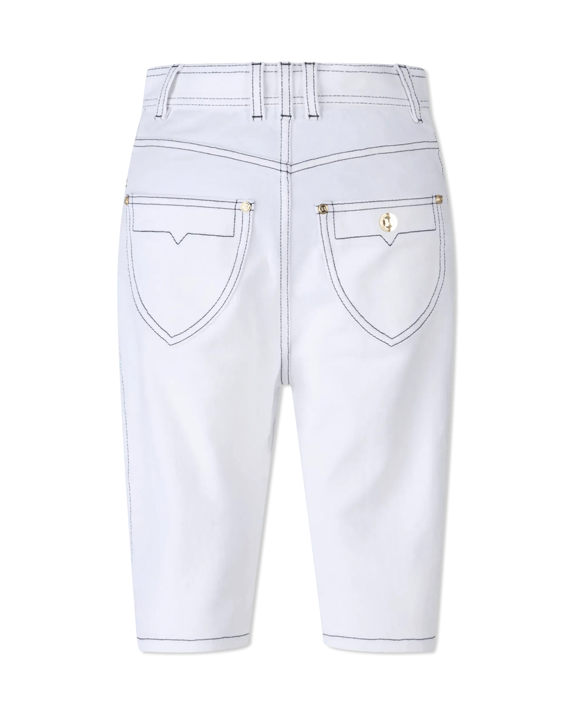 Stylish Contrast Stitch Denim Bermuda Shorts for Women - High Waist Distressed Denim Shorts - Casual Summer Fashion - Perfect for Beach, Streetwear & Vacation Outfits